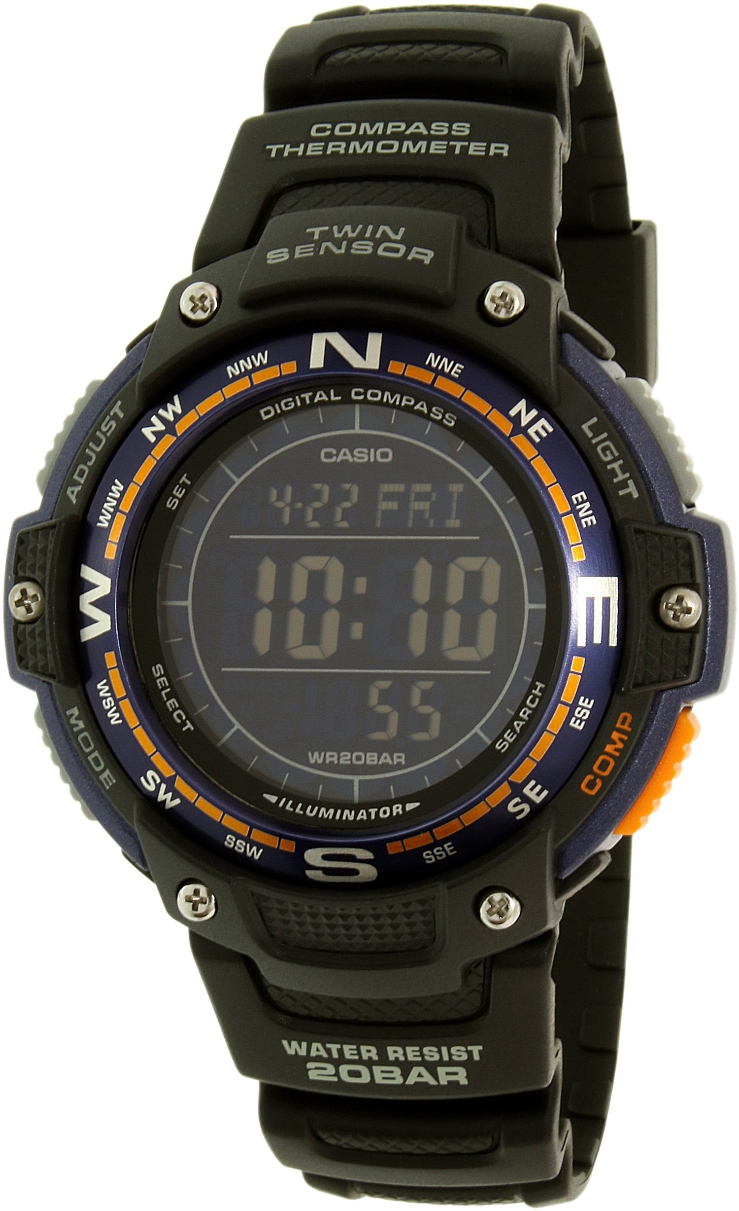 ساعت مچی دیجیتال مردانه کاسیو کالکشن با بند رزین - SGW-100 آبی