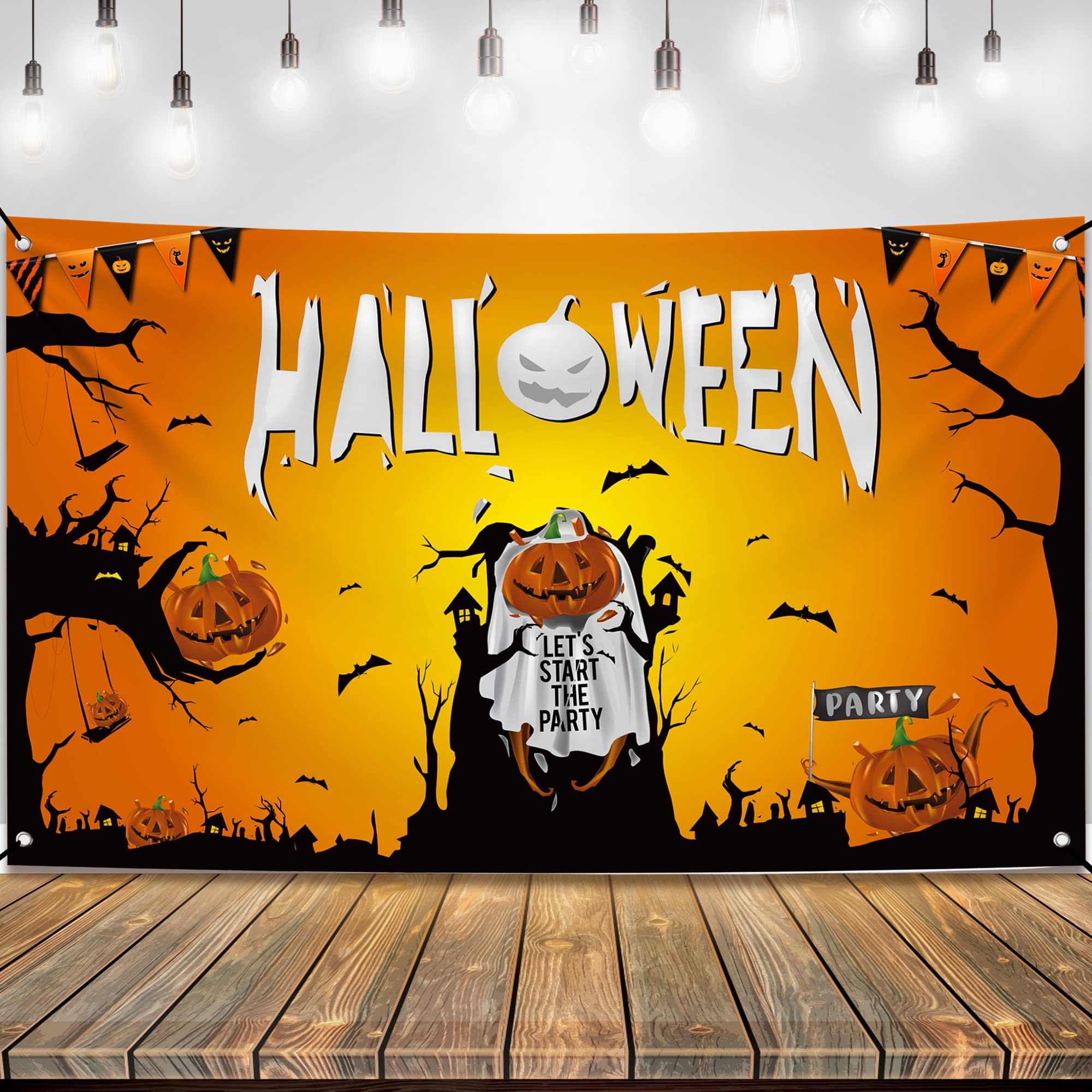 Large, Happy Halloween Banner Scary - 72x44 Inch | Happy Halloween Backdrop, Halloween Decorations | Happy Halloween Party Decorations | Happy Halloween Party Banner, Halloween Theme Birthday Party