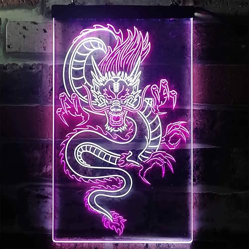 Vista 26 de ADVPRO Chinese Dragon Room Display Dual Color LED Neon Sign Green & Red 16" x 24" st6s46-i3225-gr