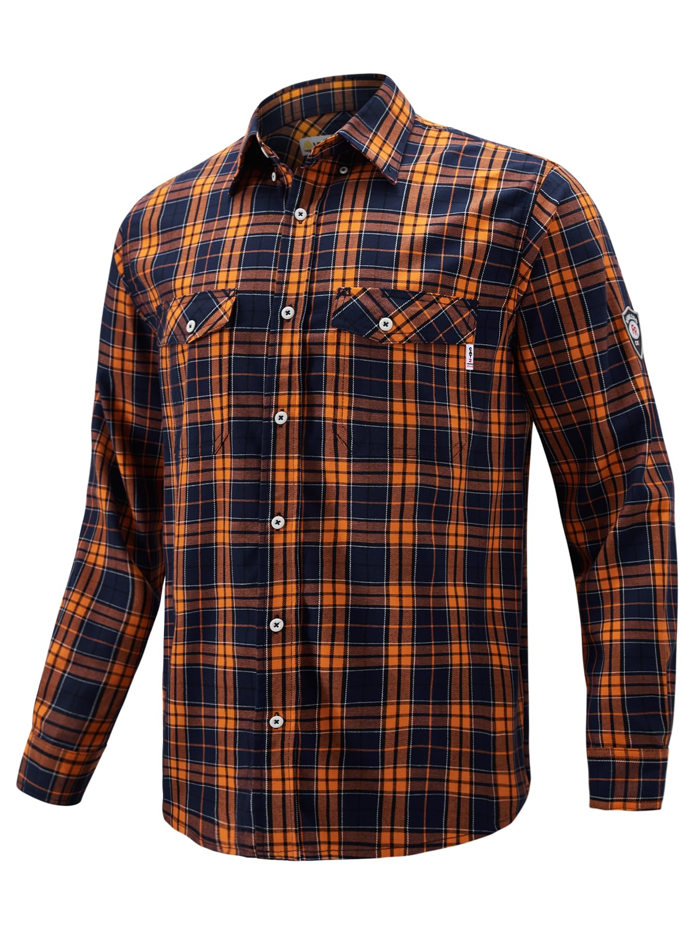 VANLENS FR Shirts for Men 6.5OZ Light Weight Welding Shirt Men Flame Resistant Shirts CAT2/NFPA2112