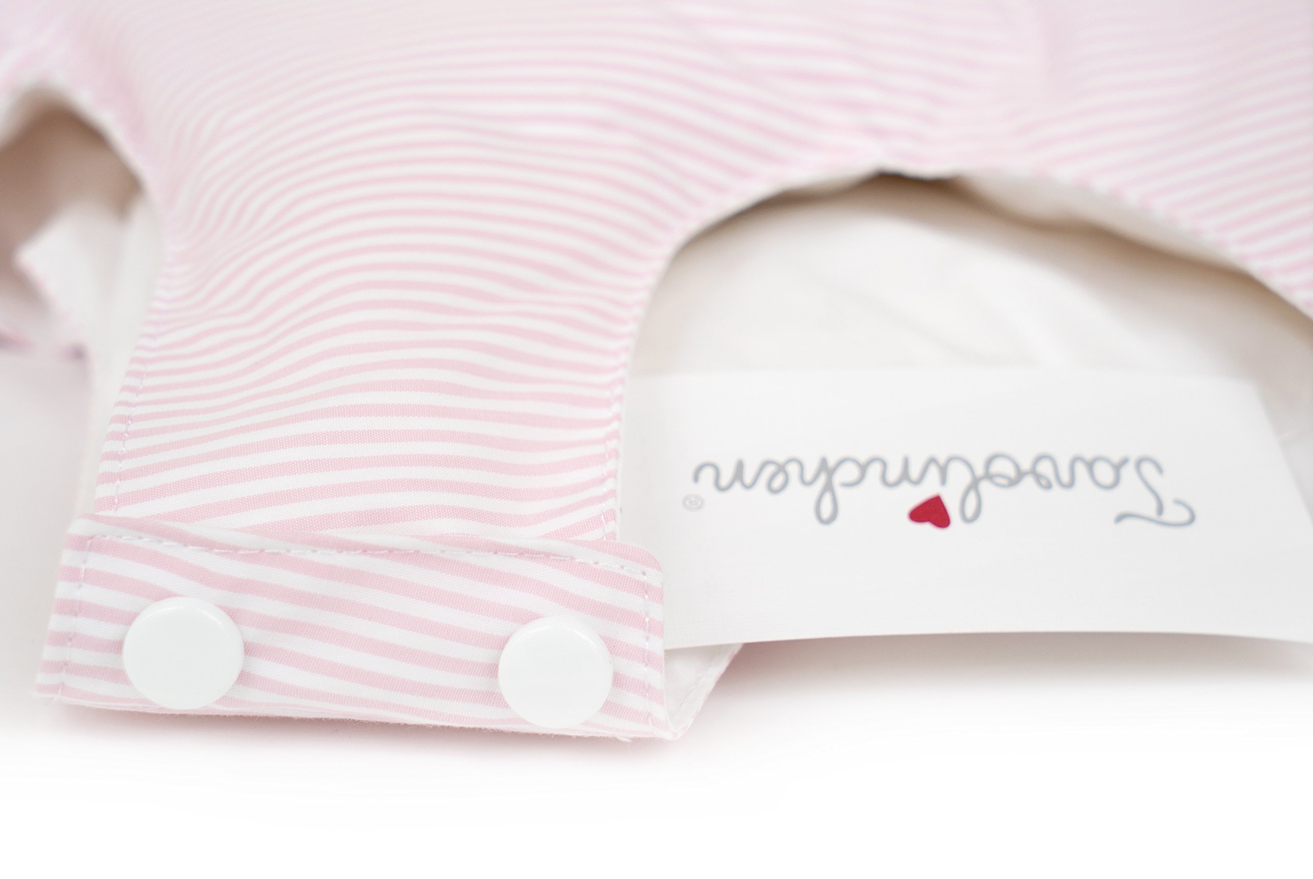 Saco de dormir para bebé, diseño de rayas, color rosa, 100 cm