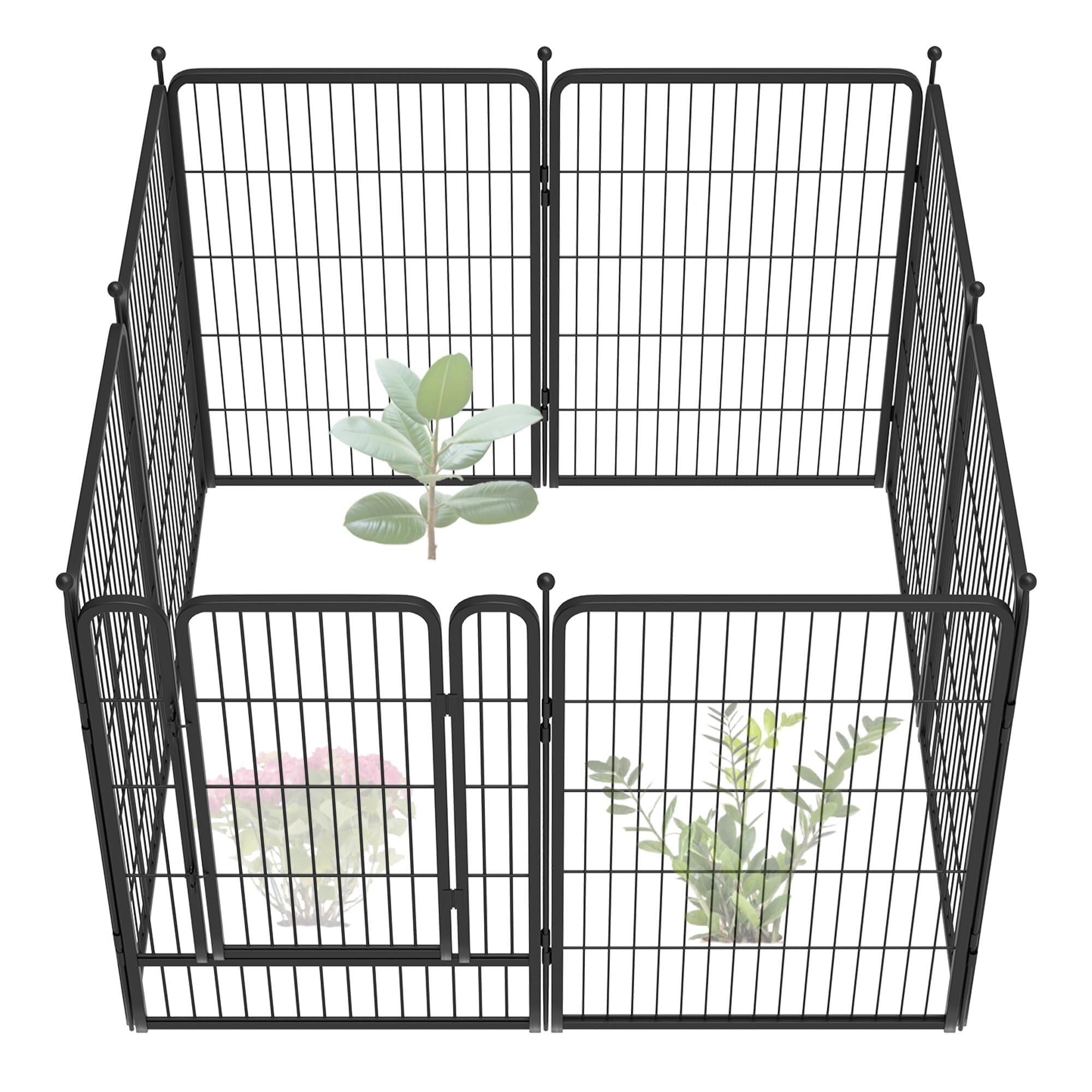 FXW No-Dig Gartenzaun für Hunde, 100 cm x 5,6 m, 8-teilig | Robuste Metallbarriere, Hundefreundlicher Garten, Schutz für Blumenbeete, Flexible Form, Dekorativ