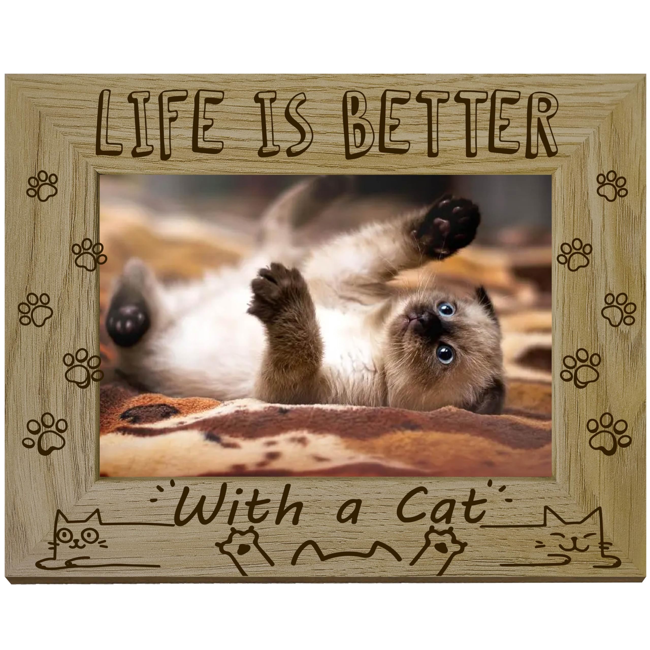 Cornice Commemorativa Per Animali Domestici - Kit Impronta Zampa In Argilla - Portafoto In Legno - Regalo Per Amanti Degli Animali - Foto 2