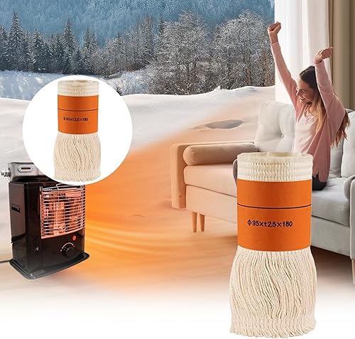 Miniatura 3 de Mecha de calentador de queroseno 95 x t2.0.197 x 7.087 in, reemplazo de mecha de calentador de queroseno, mechas de fibra de vidrio para mechas de