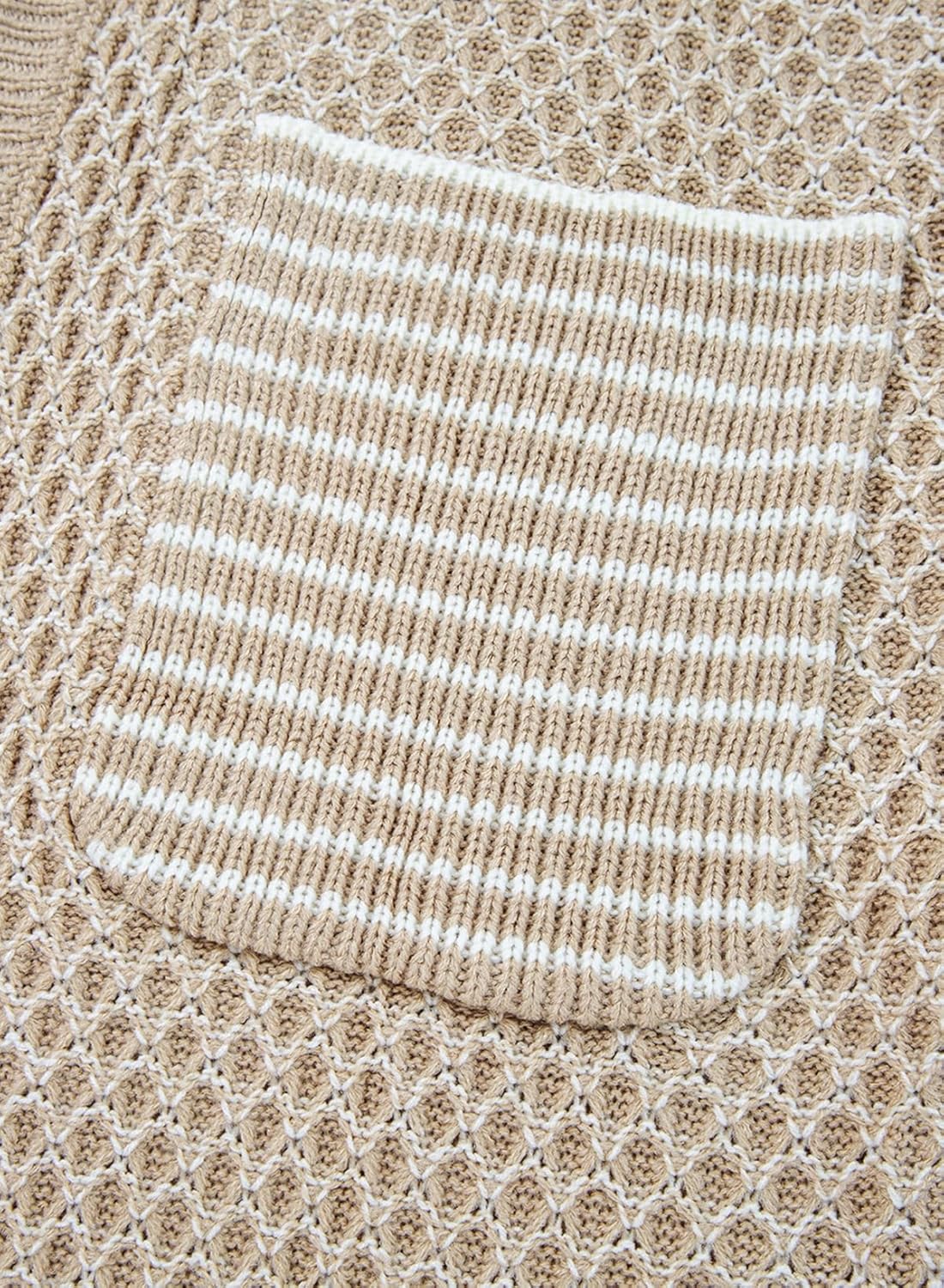 Sidefeel Womens 2025 Fall Outfits Long Sleeve Open Front Cardigan Sweaters Trendy Chunky Hexagon Knit Sweaters Coat - Image 5