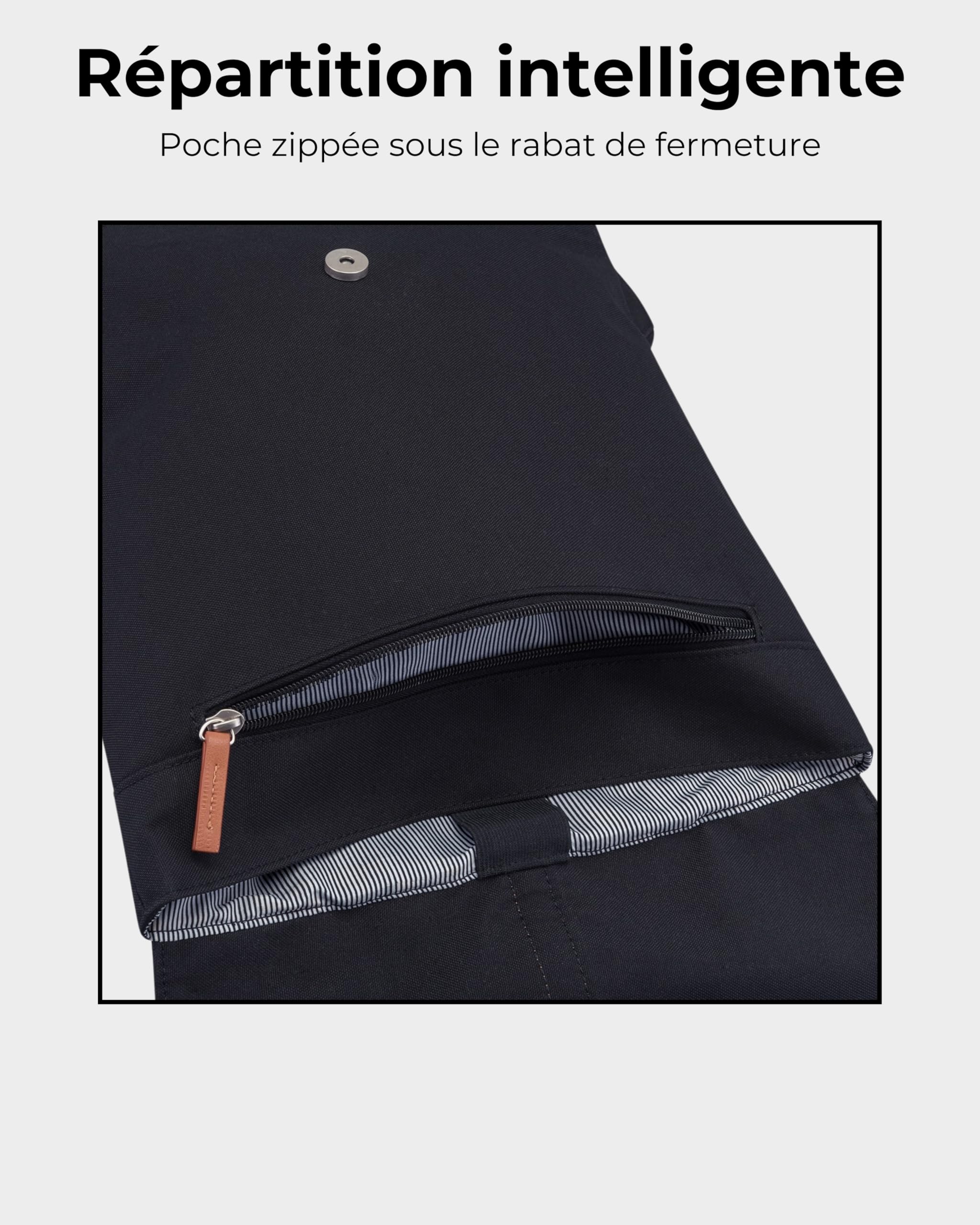 Sac à Dos Femme - JOHNNY URBAN Mia à partir de Pet recyclé – Daypack Durable Haute qualité – Petit Sac 7 litres Unisexe pour Homme & Femme - Imperméable avec Poche pour pc Portable
