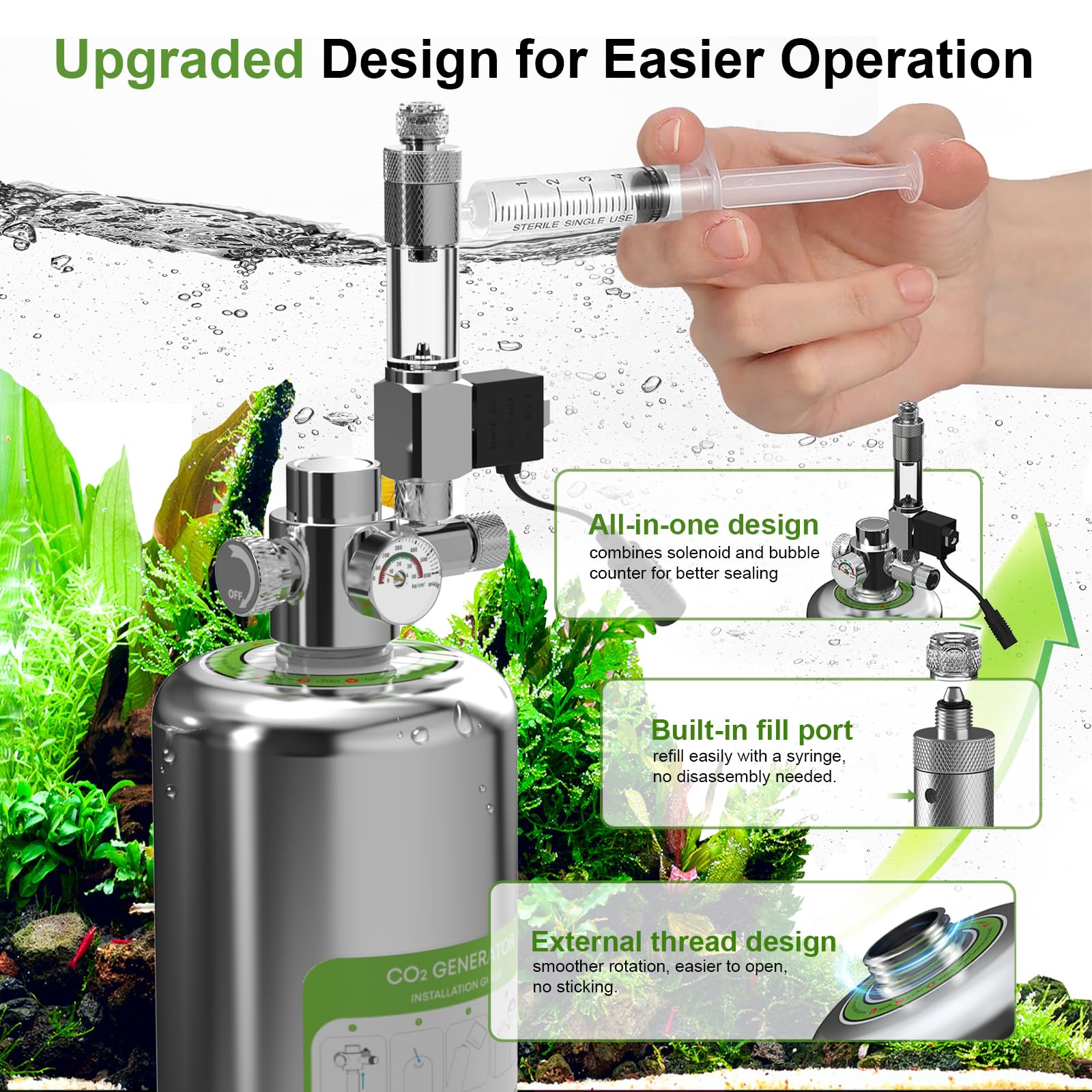 Amazon.com : FZONE 5L Upgraded Aquarium CO₂ System with Complete