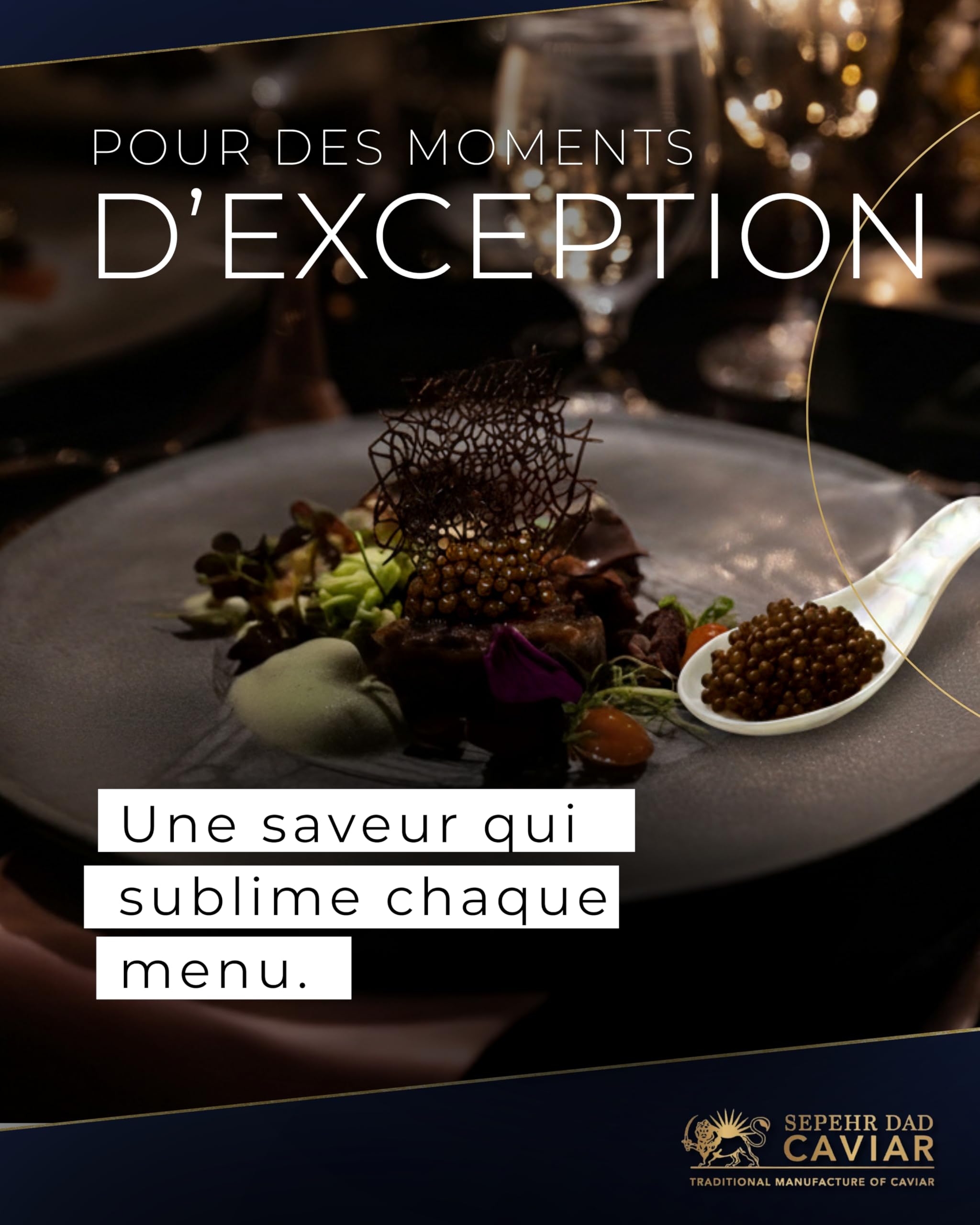 Sepehr Dad Caviar de Sibérie | Caviar d'esturgeon de Sibérie | Elevage UE | 250g