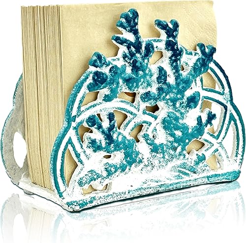 Miniatura 9 de Servilletero de Hierro Fundido Resistente - Diseño de Trineo Navideño Dispensador de Papel Tisú Industrial Retro para Mesa, Soporte Duradero de