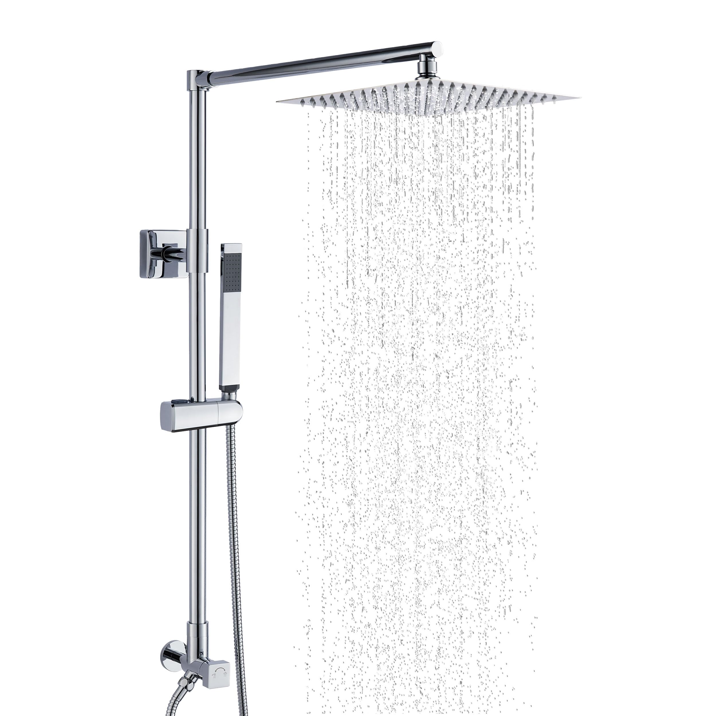 Fennocasa Polaris Lux Rain Shower System, includes 10” Square