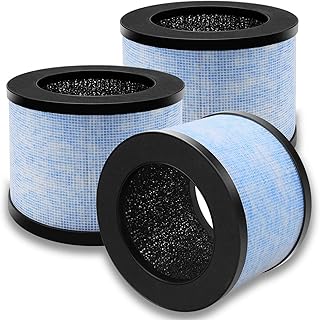 MK01 MK06 True HEPA Filter Compatible with aroeve air purifier filter replacement MK01 MK06, MG01JH, for Kloudi DH-JH01, for POMORON MJ001H, for Elechomes EPI081/EP1081, 3 PCS