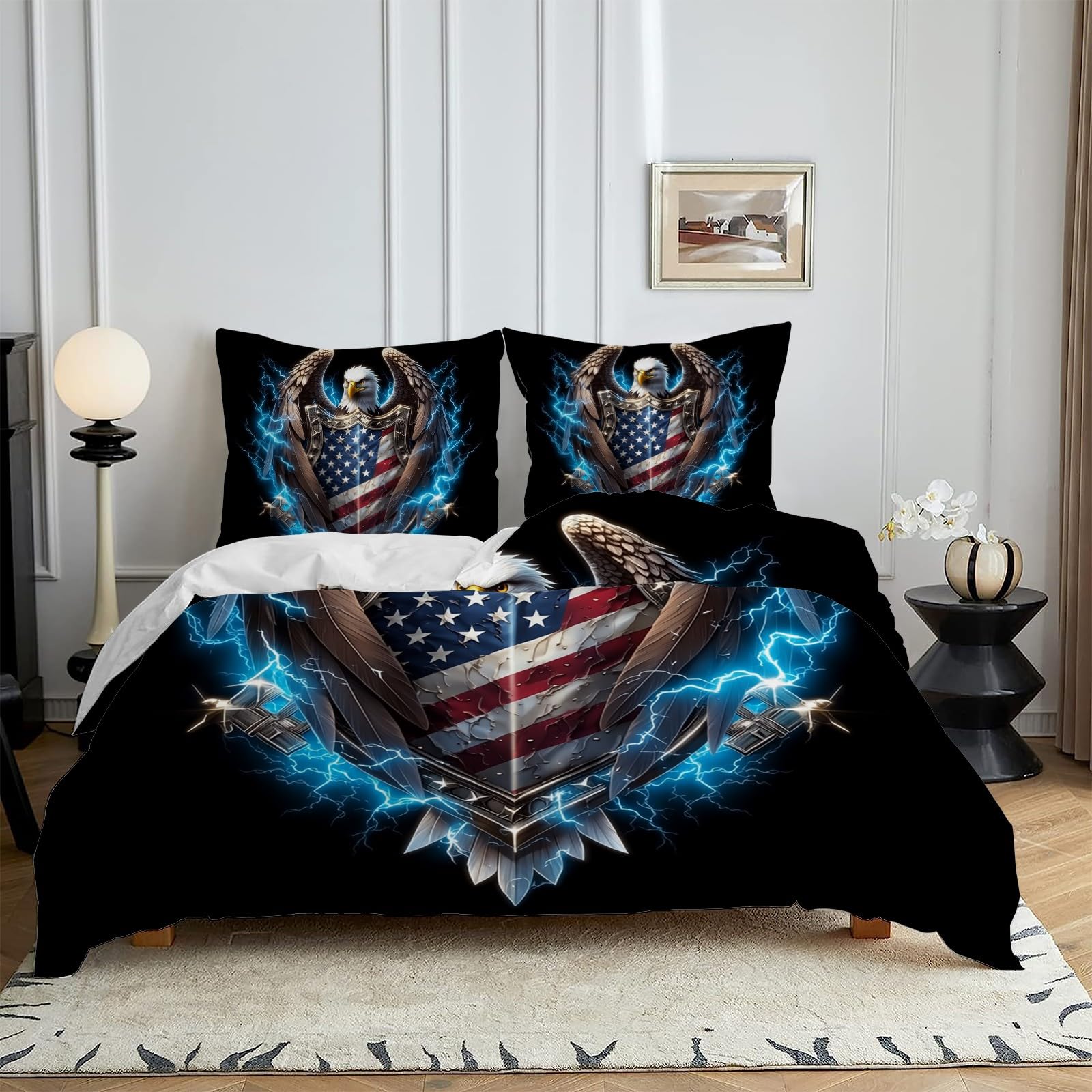 Parure de lit 140x190 noir housse couette 140x190 lit 1 personne N-1