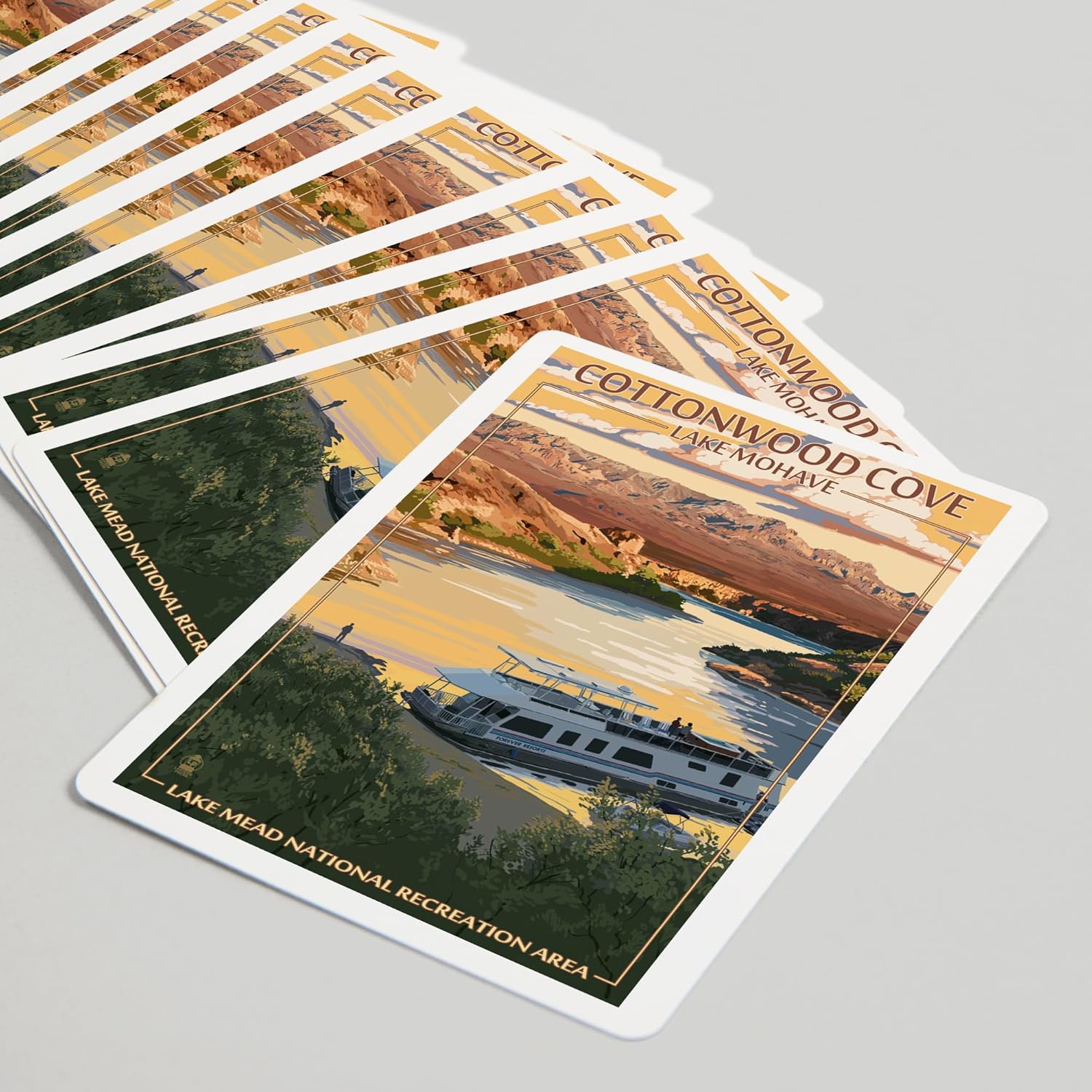 Lantern Press Lake Mead National Recreation Area, Nevada, Cottonwood Cove, Lake Mohave, 52 Playing Cards for Adults, Poker Size Card Deck