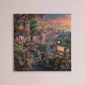 Amazon.com: Thomas Kinkade Disney Lady and the Tramp 14