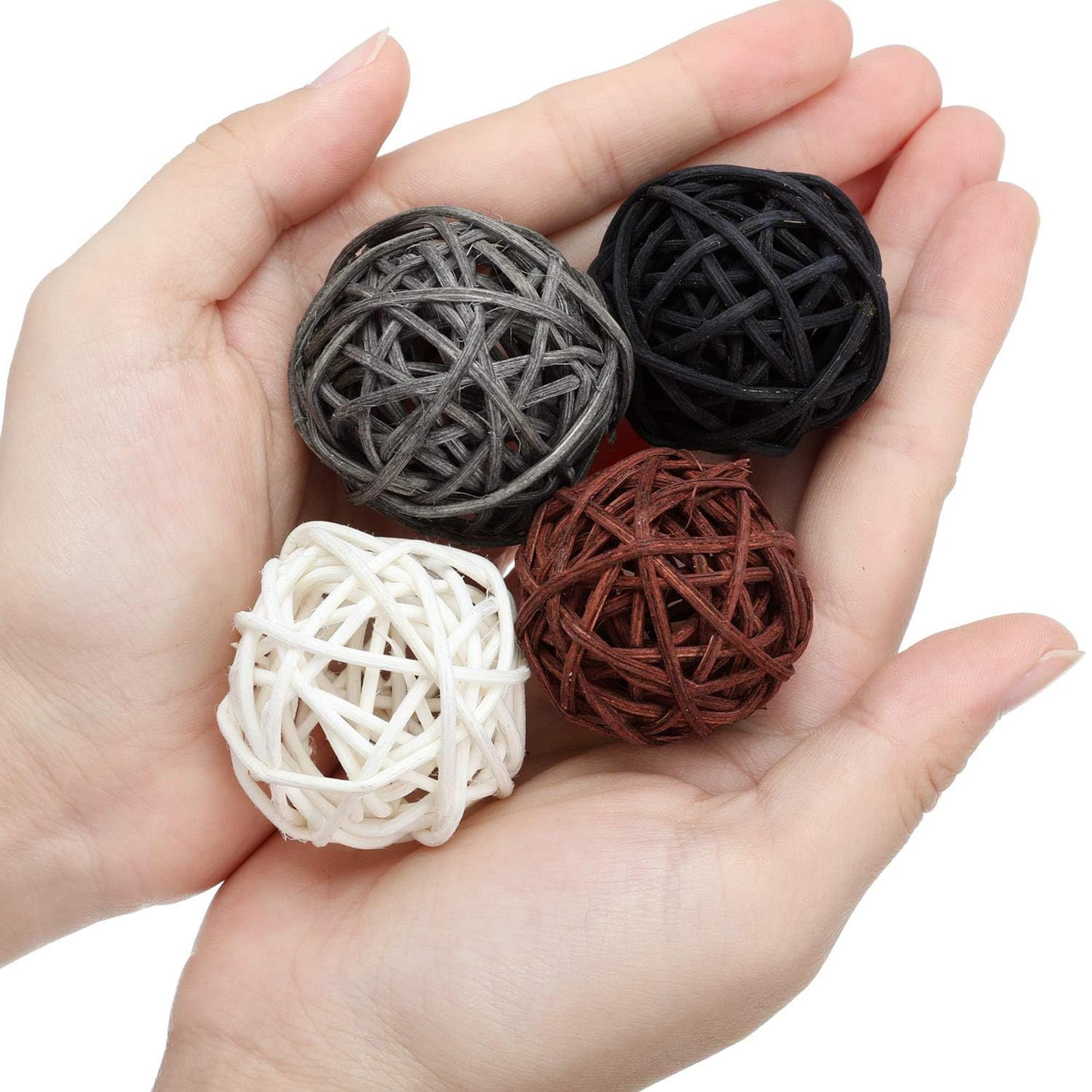 Bolas De Mimbre Y Ratán, Decorativas, 3cm, DIY, Para Boda Y Decoración De Interiores Y Exteriores