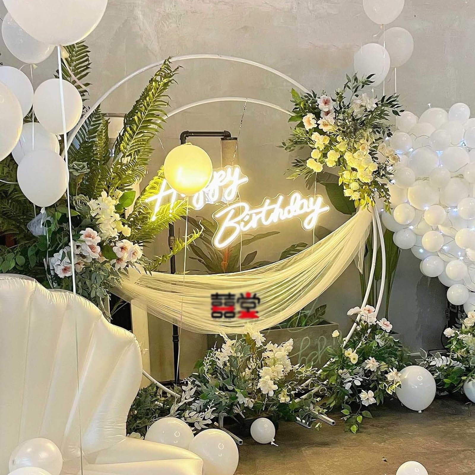 HJXGQJM Kit D'archeDe Ballons Ronds, ArcheMariage De Ballon, Support De Toile De Fond De Grandes Taille pour Anniversaire Fête Baptême Diplôme，ArcheDe Mariage Décoration(Gold,100cm)