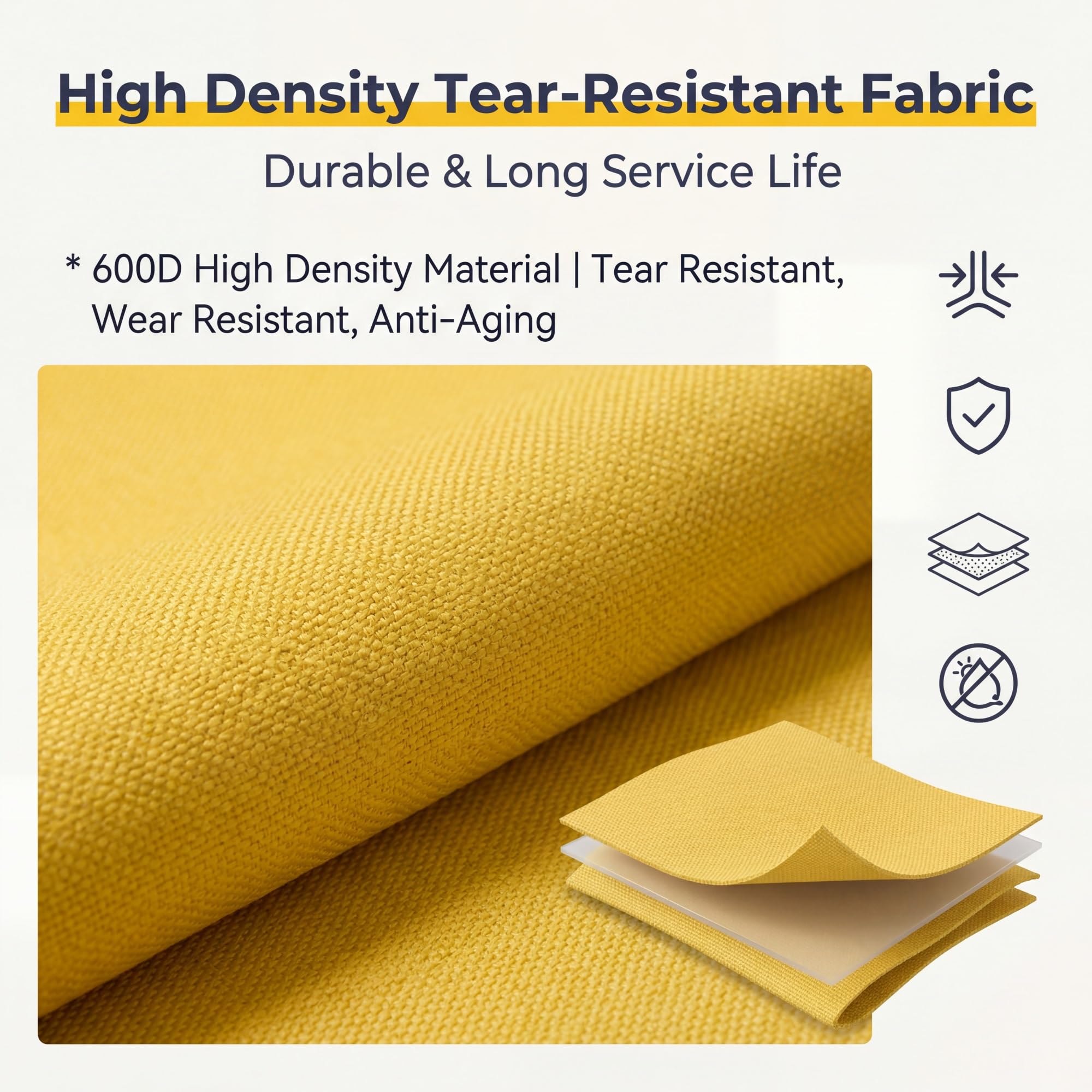 Toile Store Banne, 240x270 Toile De Remplacement Store Banne | Acrylic/PVC waterproof replacement fabric, custom sizes available, suitable for gardens.(C,13x4.9ft(3.9x1.5m))