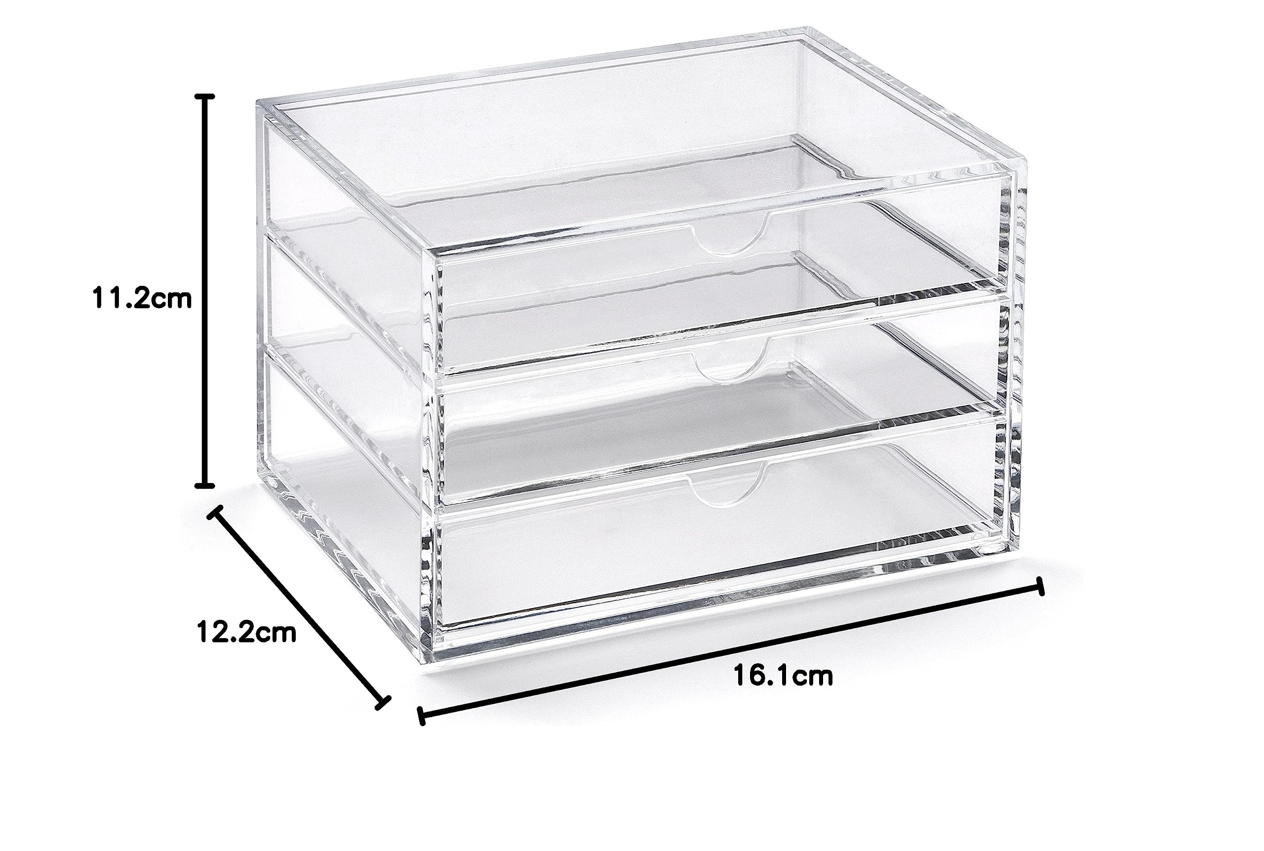 Osco A3276 - Organizador con 3 cajones, acrílico