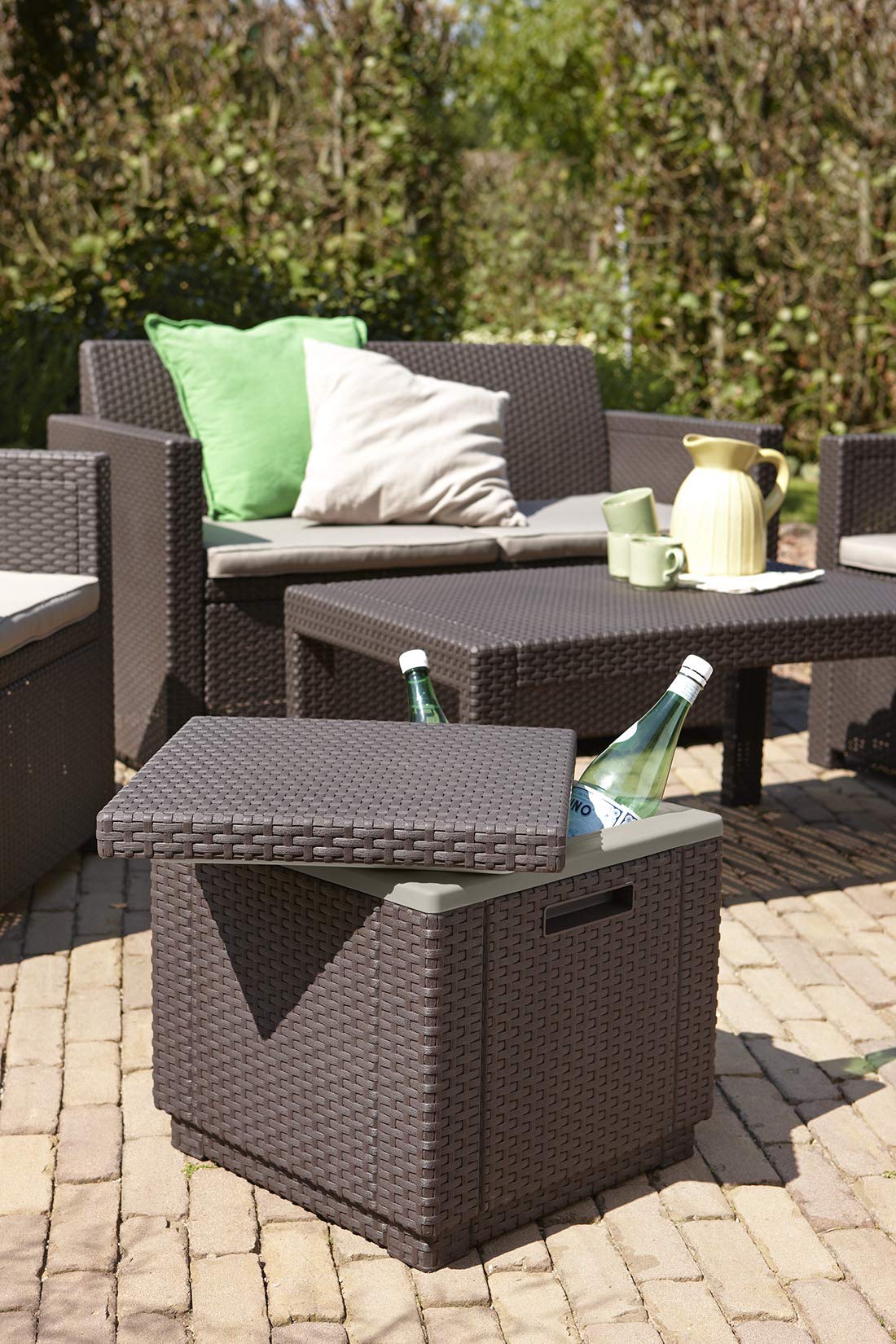 Keter Table glacière à bière et vin Parfaite pour Votre terrasse, Pique-Nique et Accessoires de Plage