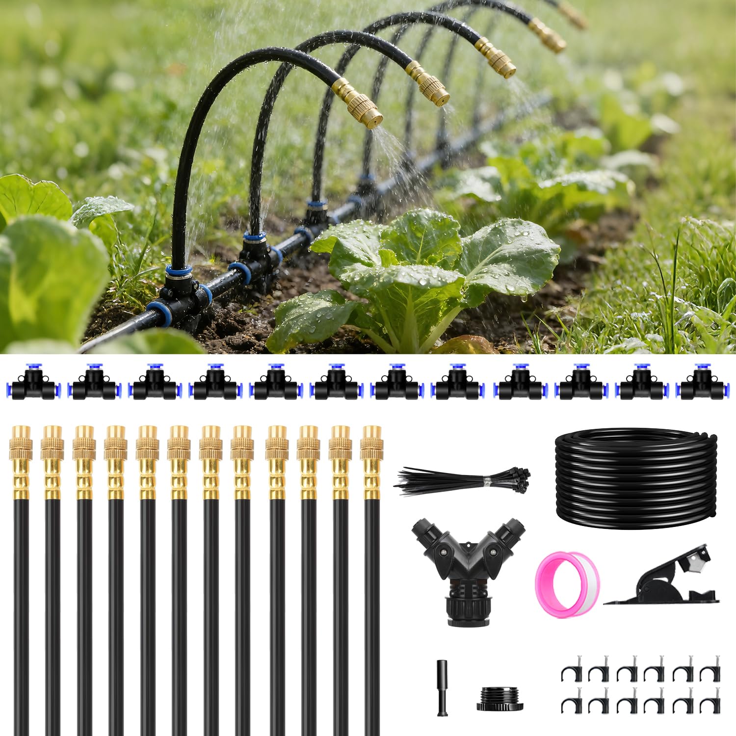 Système d'irrigation goutte à goutte pour fleurs de terrasse de 15m