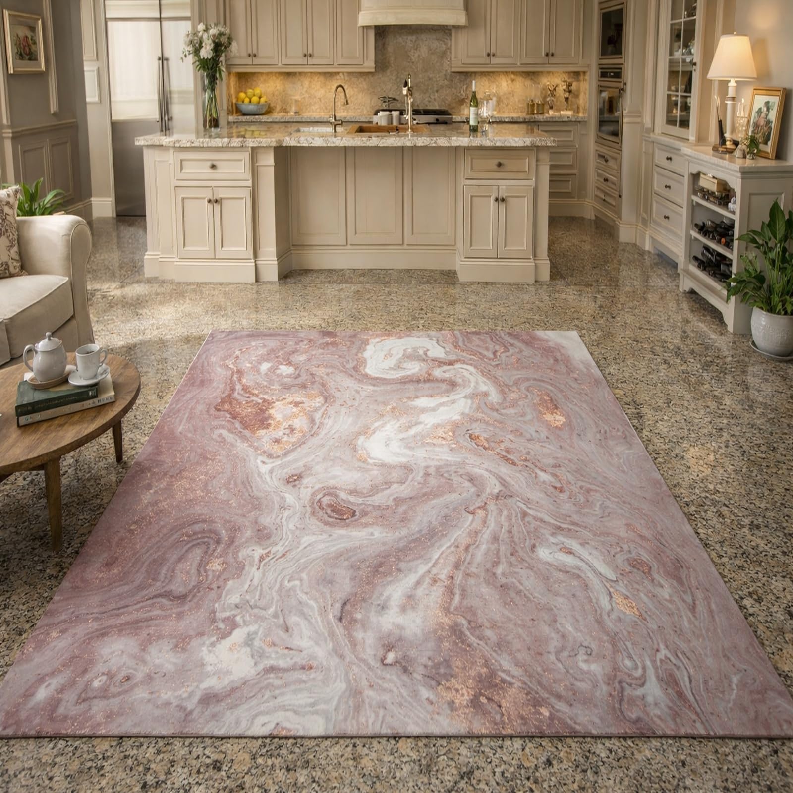 Alfombras lavables de dormitorio Rururug para crear un salón moderno y acogedor