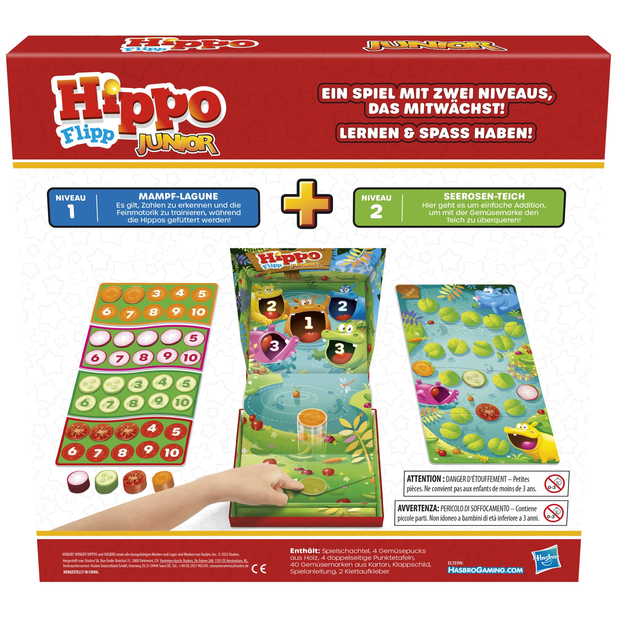 Hippo Flipp Kompakt : Le Reisespiel Parfait Pour Emporter Partout - Jeu De Murmures Hippo Amusant Et Compact !