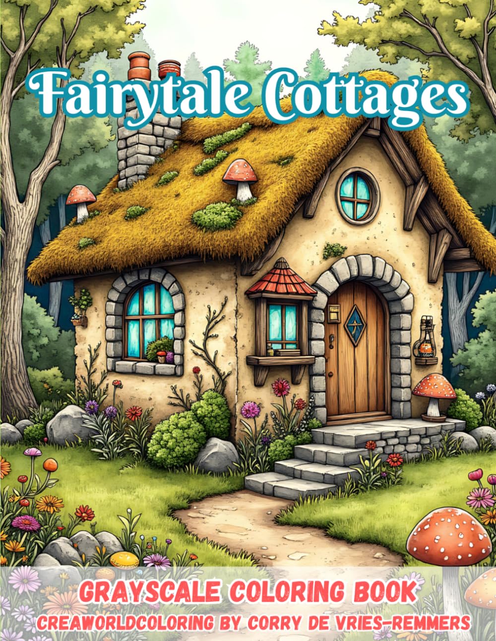 Fairytale cottages: A Cozy Coloring Book with Whimsical Cottages, Storybook Homes, and Magical Village Scenes
