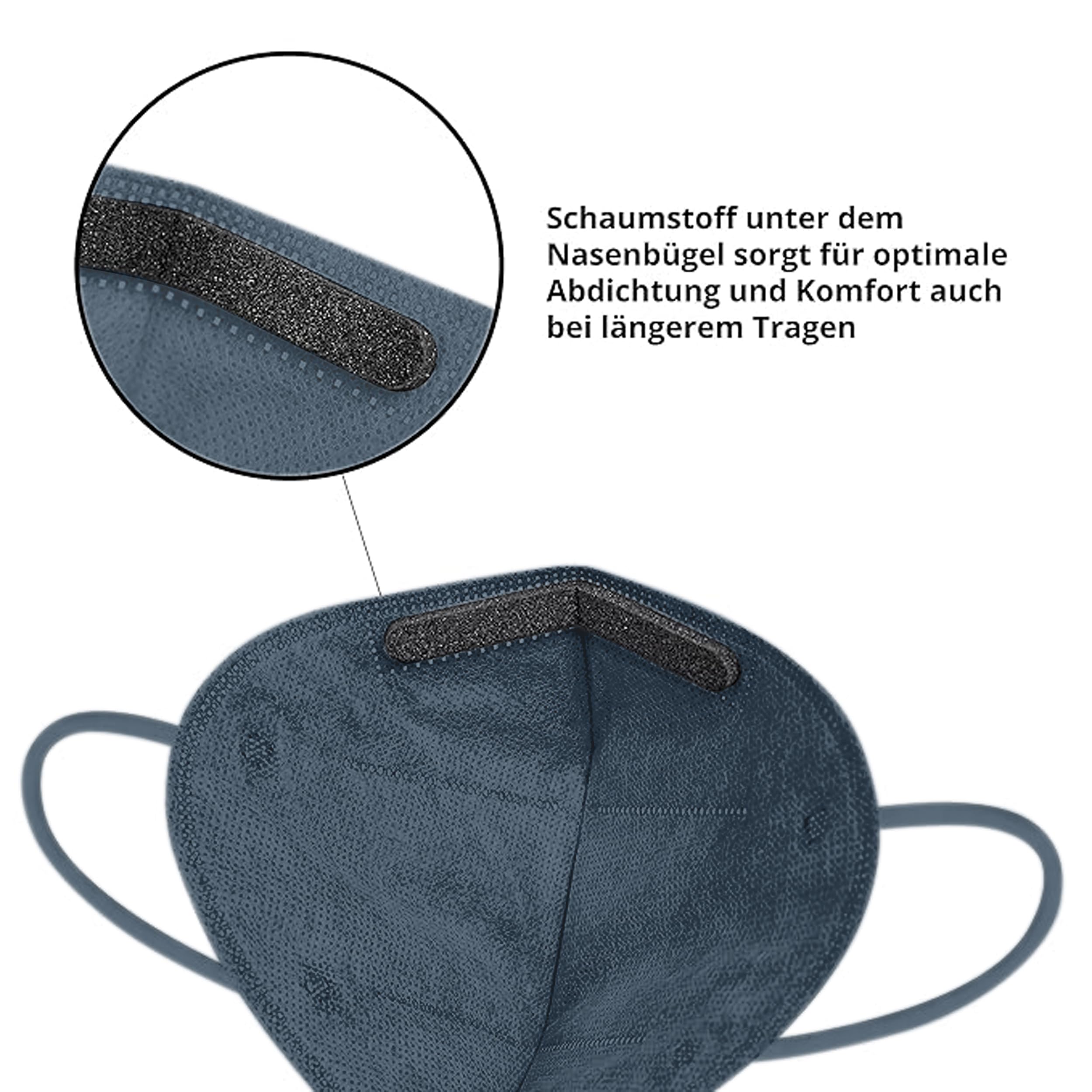 Simplecase - Mascarilla FFP2 (80 unidades, certificado por el organismo oficialmente designado 0598, respirador, máscara de filtro de partículas)