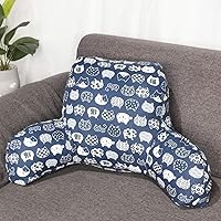 Vista 15 de Bohemian Printed Reading Pillow with Support Arms Soft Bed Rest Pillows Back Support Cushion for Kids Reading Watching TV Sitting Up in Bed Whale