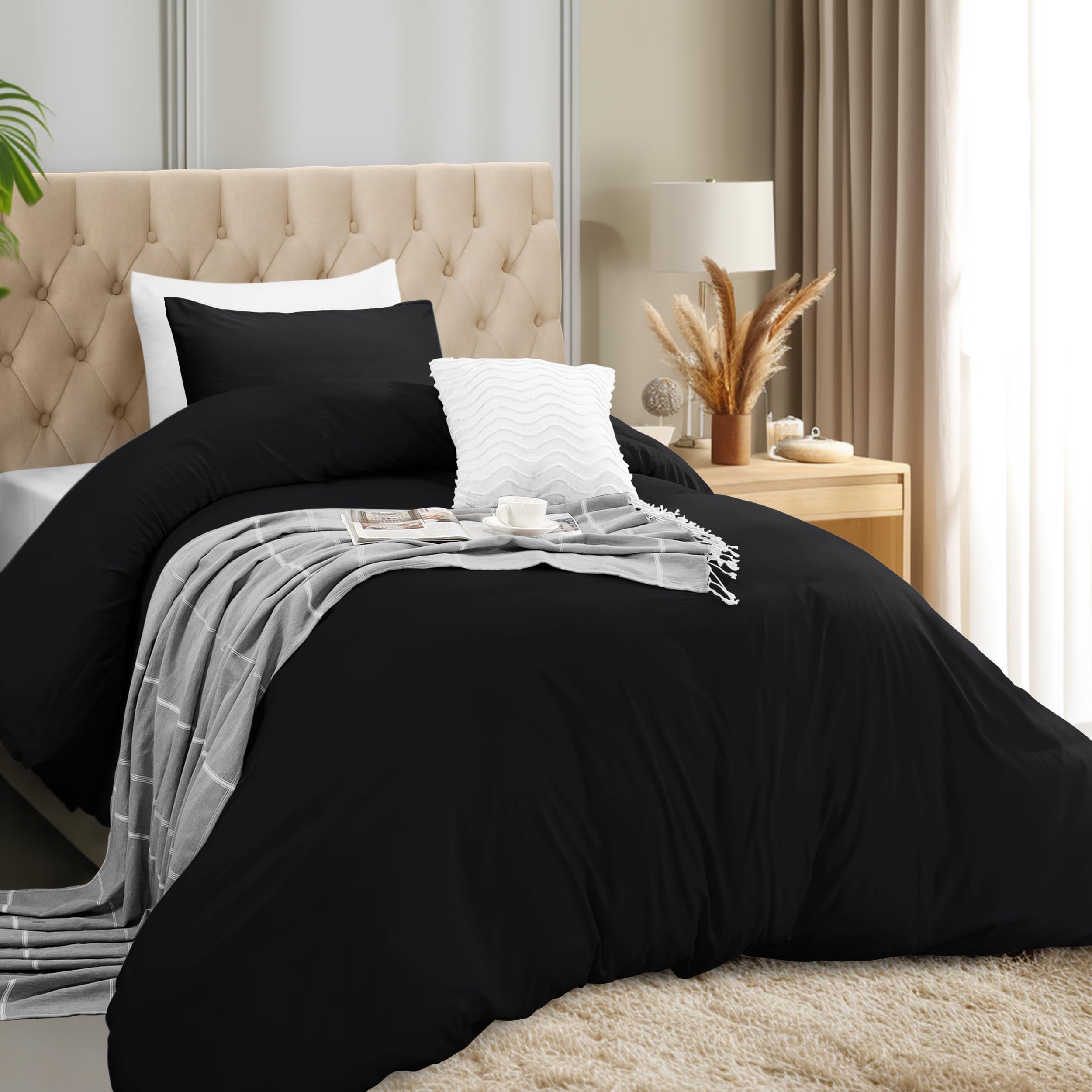 Utopia Bedding Duvet Cover Double - Soft Microfibre Polyester - Bedding Quilt Cover Set, with Pillow cases (Grey) — view 65