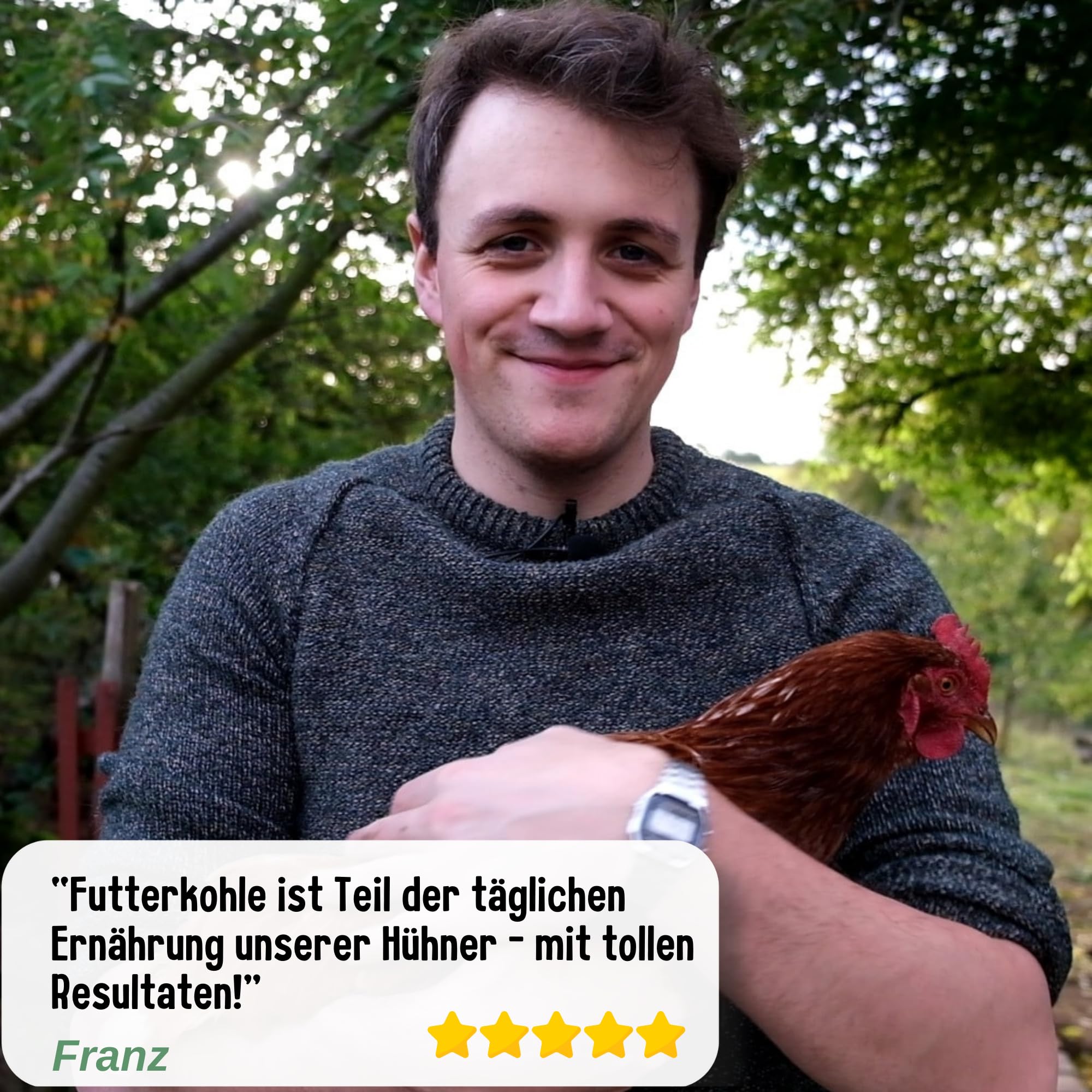 Carbón de alimentación para pollos, sin aditivos, grano perfecto para la alimentación | puede unir sustancias nocivas y toxinas | puramente vegetal | keep it grün (2000 g de carbón alimenticio)