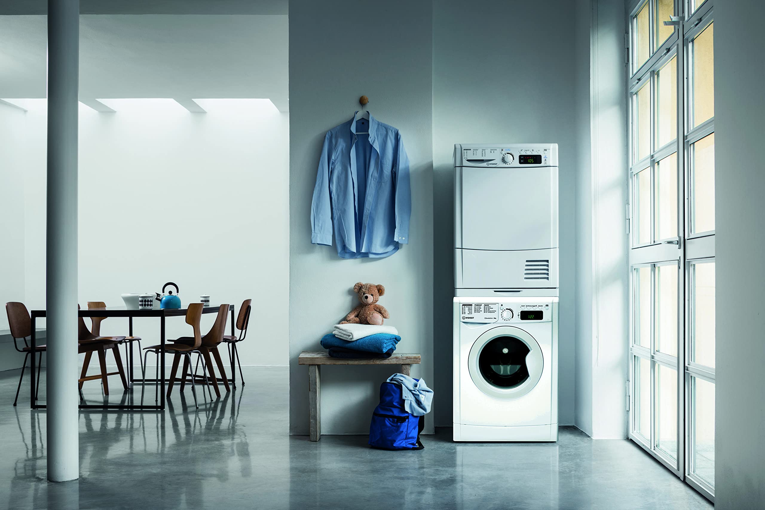 Indesit EWE 81284 W IT- Lavatrice 8kg Libera Installazione, Carica Frontale. Centrifuga 1200 Giri Al Minuto. Larghezza 59,5cm, Profondità 57,2cm, Altezza 85,0cm, Classe Energetica C