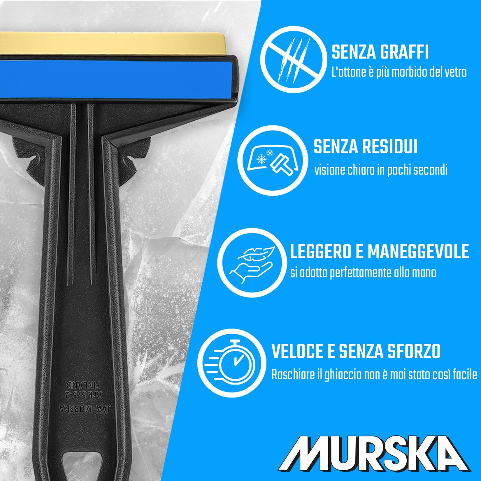 Murska Raschiaghiaccio Auto lama in Ottone A054