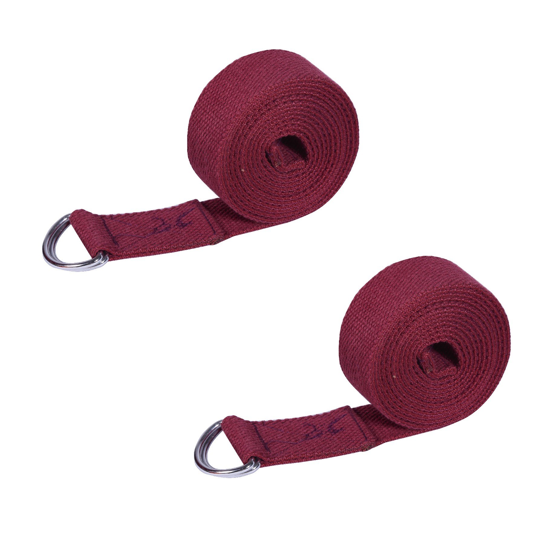 Footmate Yoga Belt for Men and Women Pack Of 2 | Yoga Strap with Extra Safe Adjustable D-Ring Buckle | 8 FT Long Durable and Premium Cotton Stretch Band Use for Yoga, Pilates, Gym, Fitness