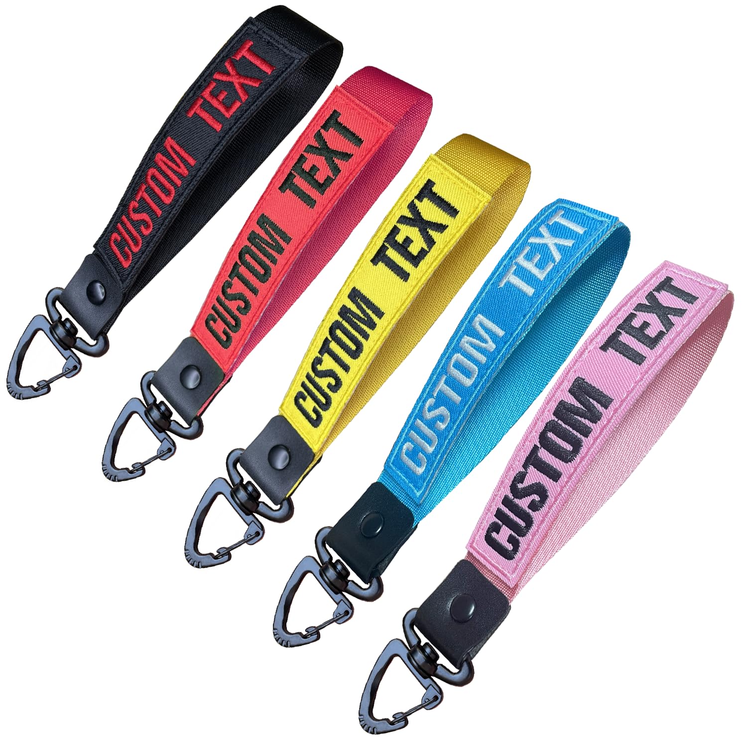 mvcen Wrist Lanyard, Custom Embroidery Key chain,Handmade Keyring, wrist strap for keys, wristlet, fabric keyring strap, personalised keyring, bag wrist strap