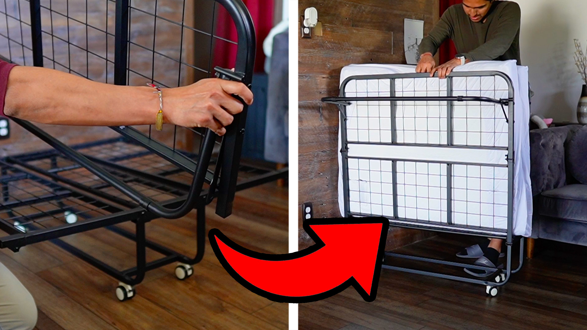 Watch EconoHome Folding Bed with Mattress Assembly on Amazon Live
