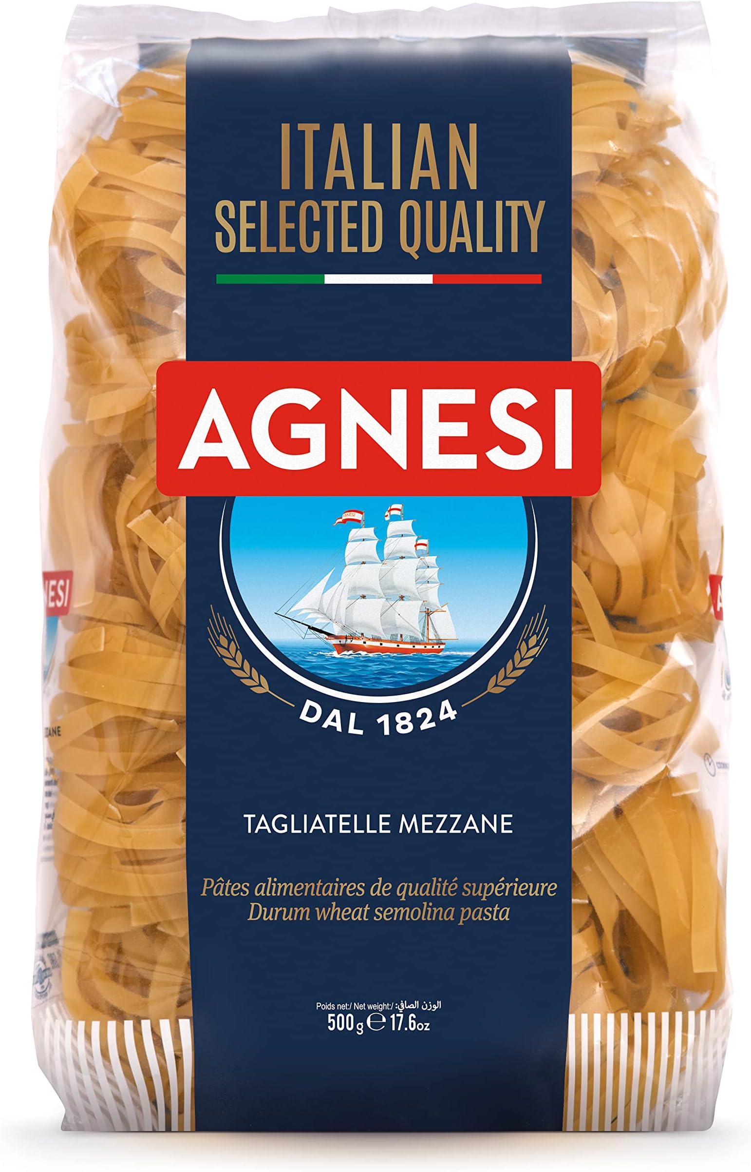Tagliatelle Pasta, 500Gram, Product Of Italy (Pack Of 1), Vegetarian