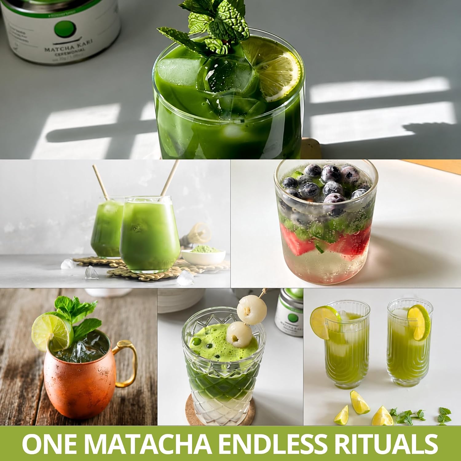 Matcha Whisk Set, 8-Piece Japanese Traditional Kit, Celadon Green, Bamboo Whisk, Ceramic Bowl, Scoop, Holder, Sifter
