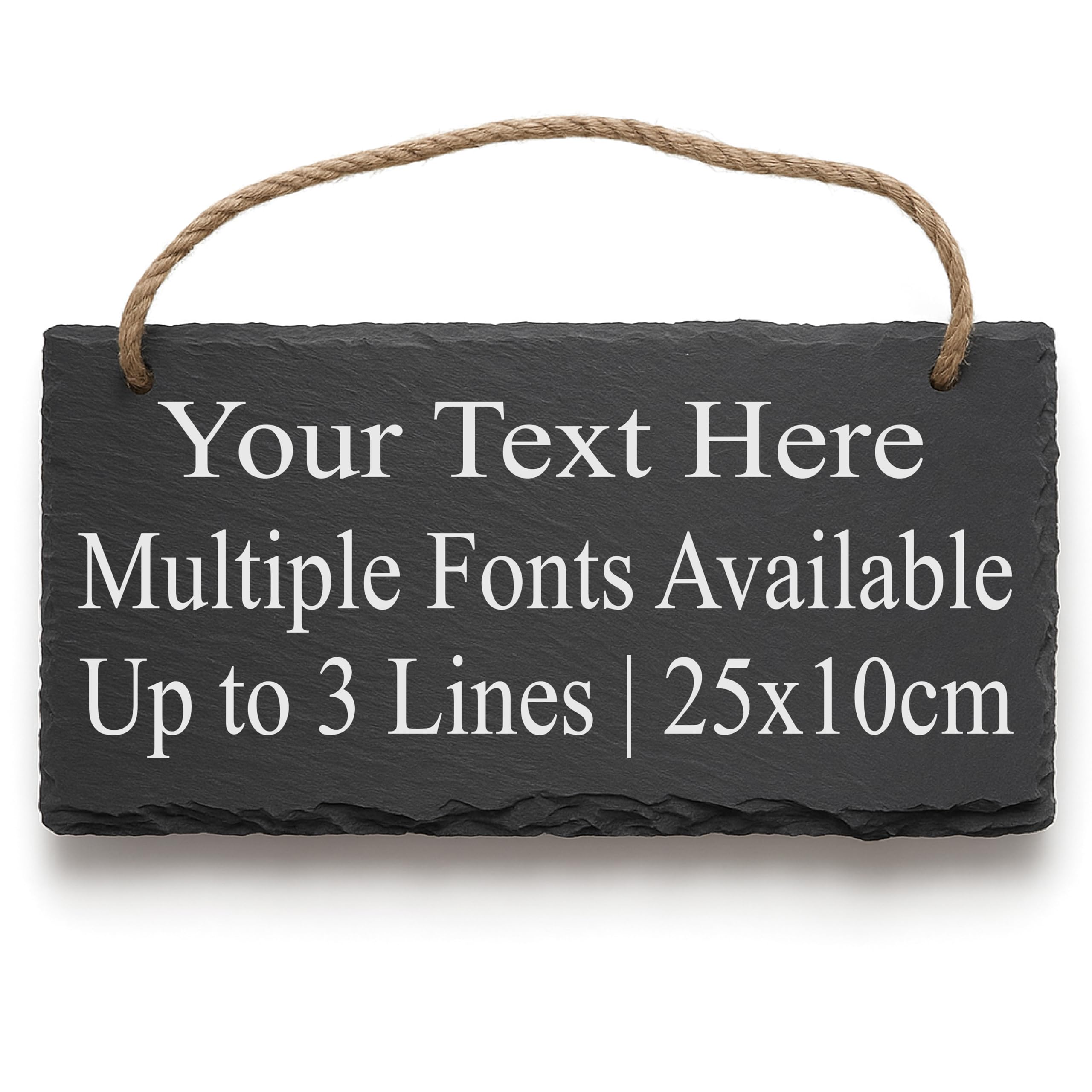 Crafted Memories - Personalised Slate Garden Sign | Rustic Natural Edge | Easy Installation | Weather Resistant | Ideal for Outdoors, Slate Material - Small