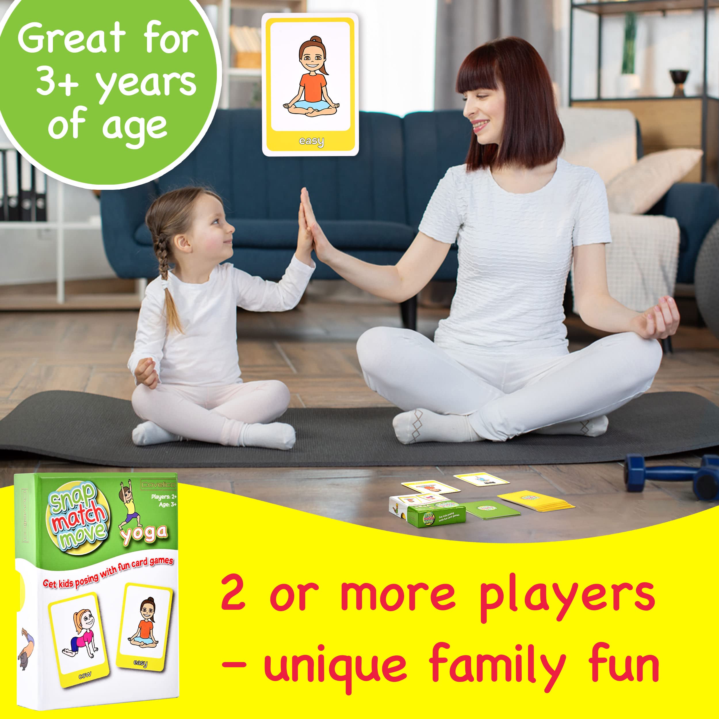 Tarjetas de yoga para niños: equipo de ejercicio tranquilo para niños y tarjetas de ejercicio relajantes, juegos de pretzels de yoga con tarjetas de memoria conscientes, juego y Go Fish 8