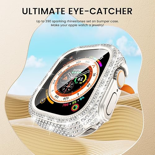 Vista 111 de Tensea Funda protectora de pantalla impermeable para Apple Watch 2 en 1 de 1.575 pulgadas SE 3ª/SE 2ª generación, accesorios SE/Series 6/5/4