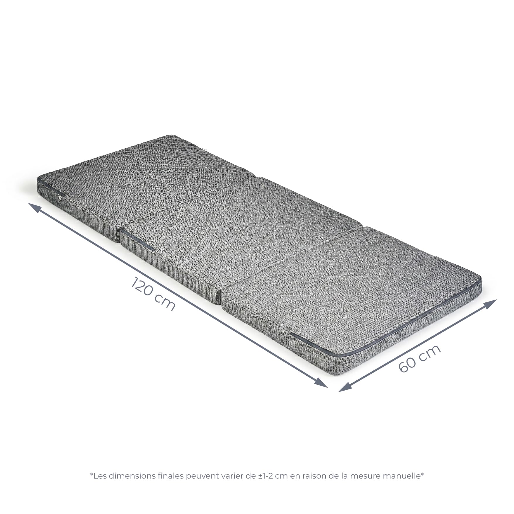 ms BabyWorld Matelas pour Lit Bébé 120x60x6 cm | Rembourré, Respirant, Antiallergique et Ergonomique | Couleur Gris | Idéal pour Bébés et Nouveau-nés