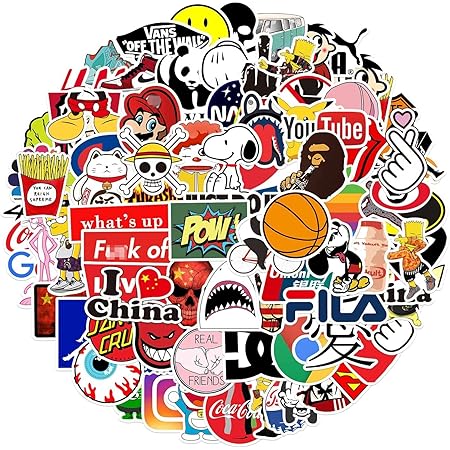 Amazon Co Jp 100枚 ステッカーセット ブランド ファッション シール 防水シール おしゃれ かわいい スーツケースステッカー お気に入りのスーツケース ギター 手帳 車 バイク 自転車 ヘルメット パソコン 携帯 ノートなど適用 おしゃれブランド 文房具 オフィス用品