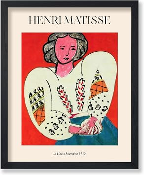 Poster Master Henri Matisse Poster - La Blouse Roumaine Print - The Romanian Blouse Painting - Fauvism Art - Expressionism Art - Aesthetic Living Room or Office Wall Decor - 8x10 UNFRAMED Wall Art