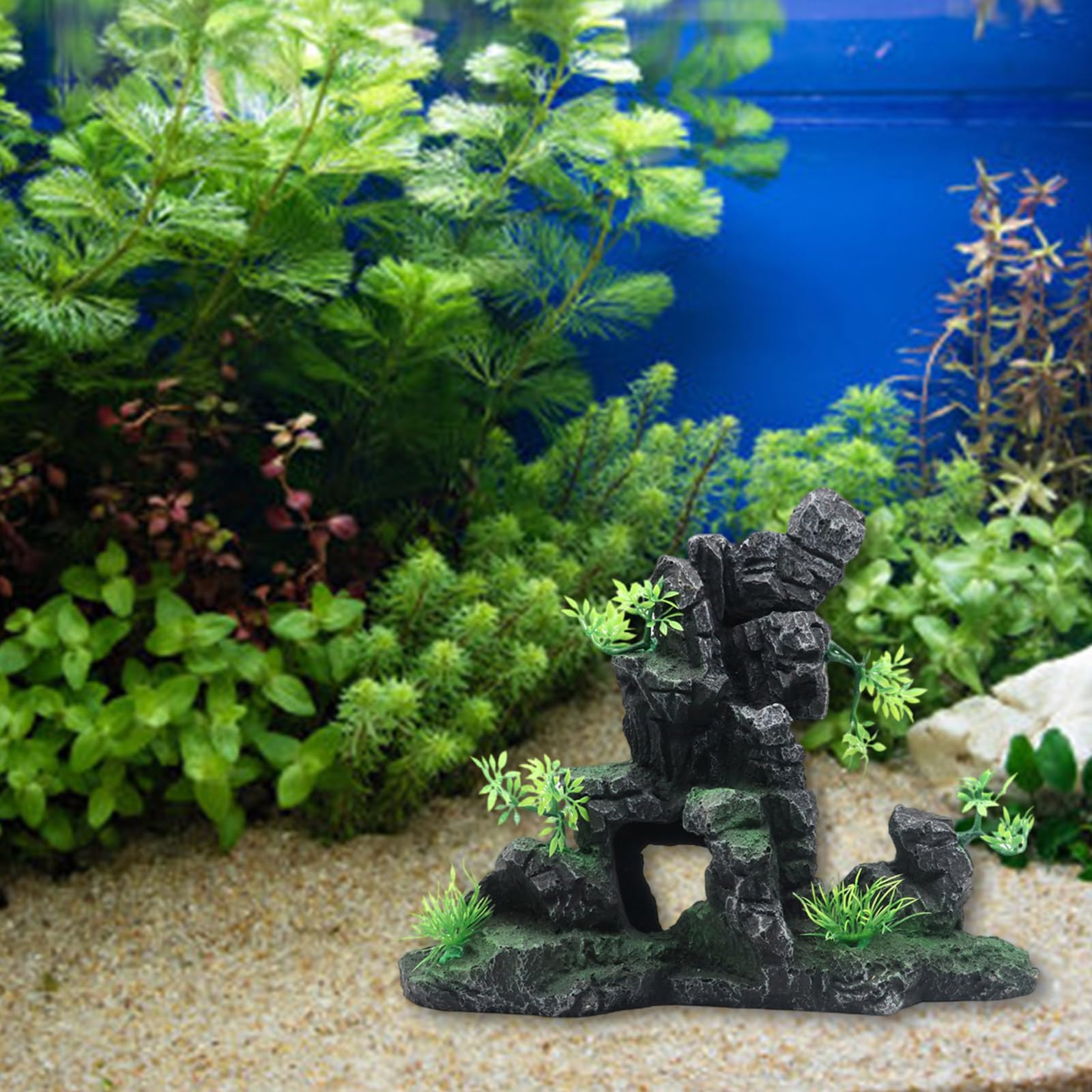 Krajobraz górski do akwarium, terrarium, krewetek, ziół - duże ozdoby