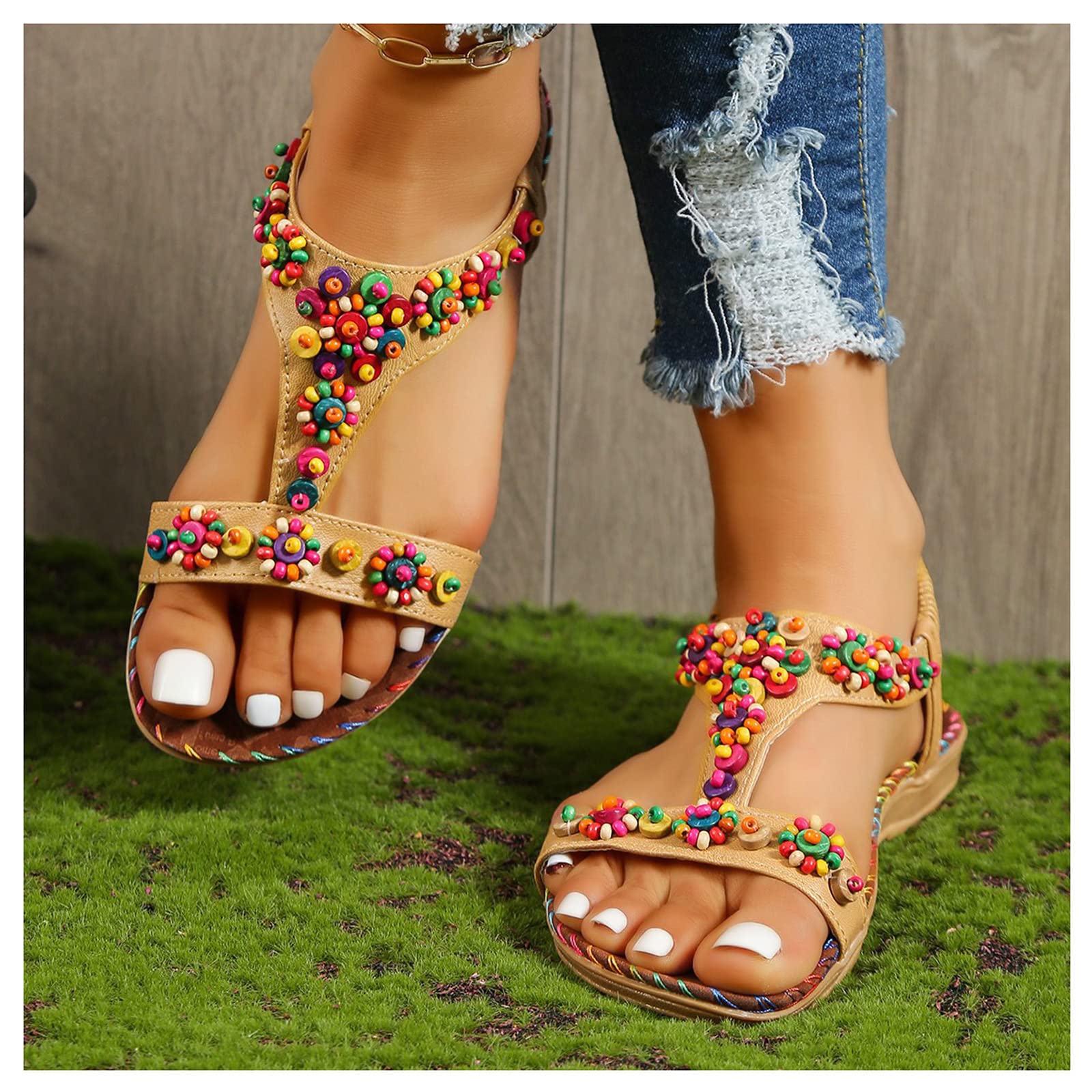 Jomix Sandalias Mujer Verano De Malla Elu00e1stica Sandalias