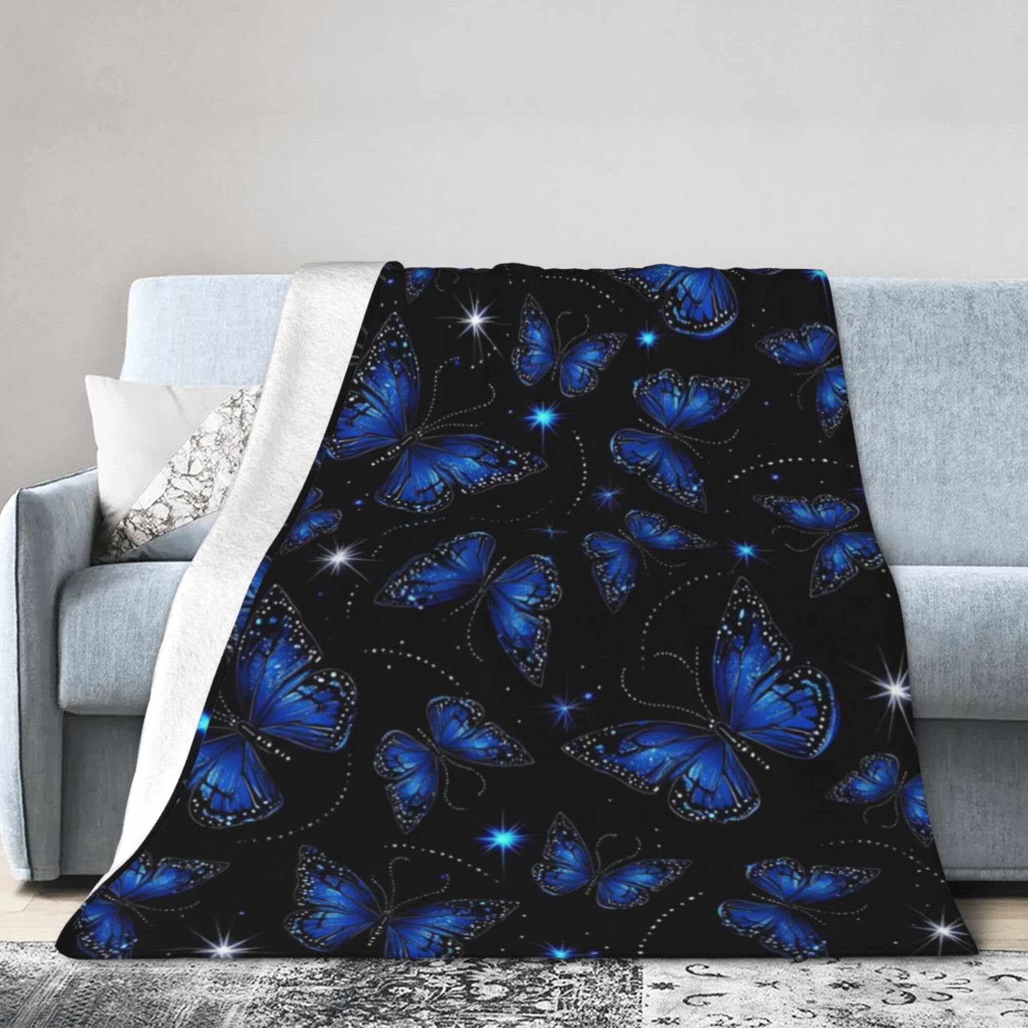 Butterfly Blanket Butterfly Throw Blanket Super Soft Cozy Plush Fluffy Fuzzy Fleece Blankets Gifts for Girls Women Boys Kids Adults 40"X50"