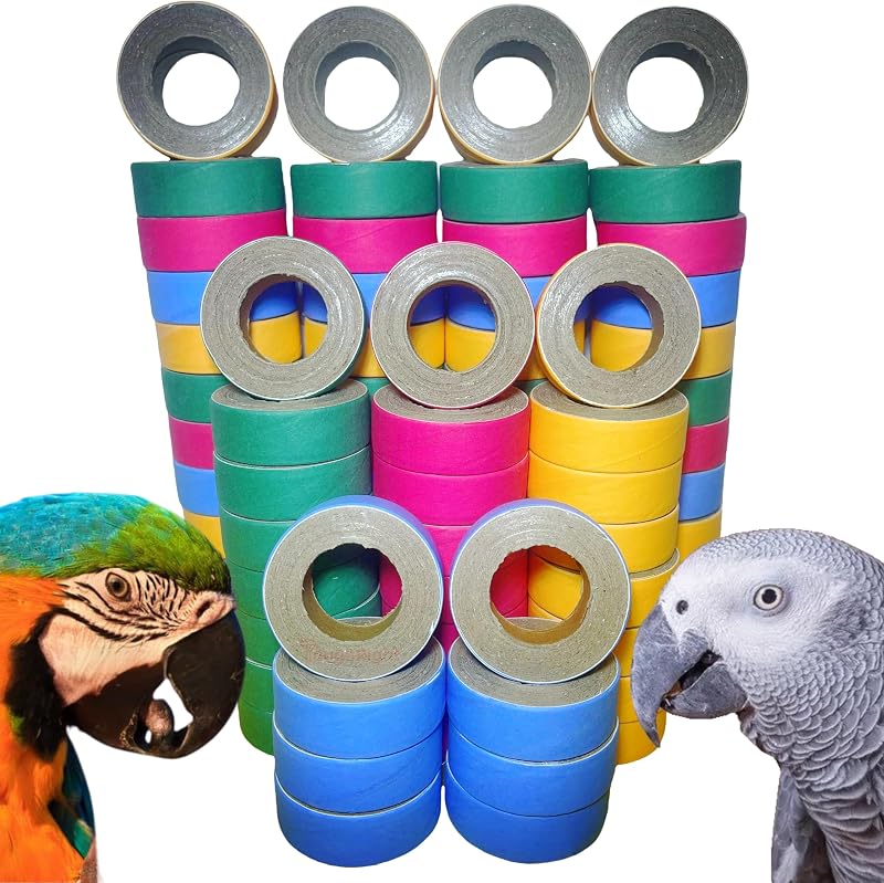 Brinquedo para Aves com Argolas de Papelão para Roer e Forragear ToughRight BT05, Pacote com 80