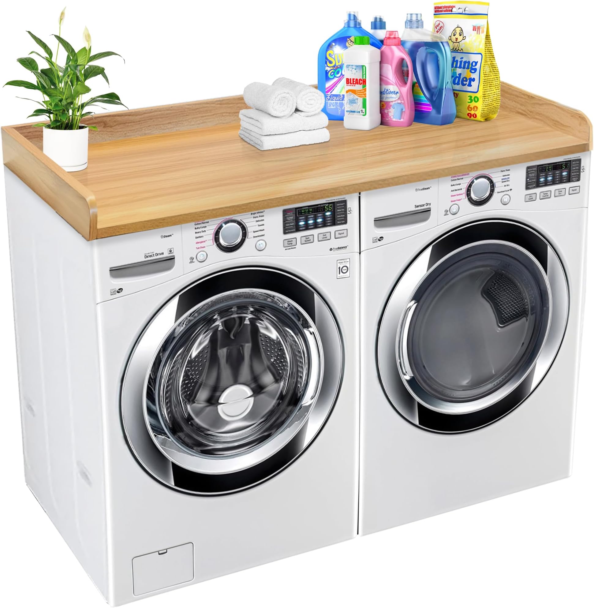 Royxen Washer Dryer Countertop, Oak, Spacious, Functional, Waterproof, Versatile Design, 1 Year Warranty