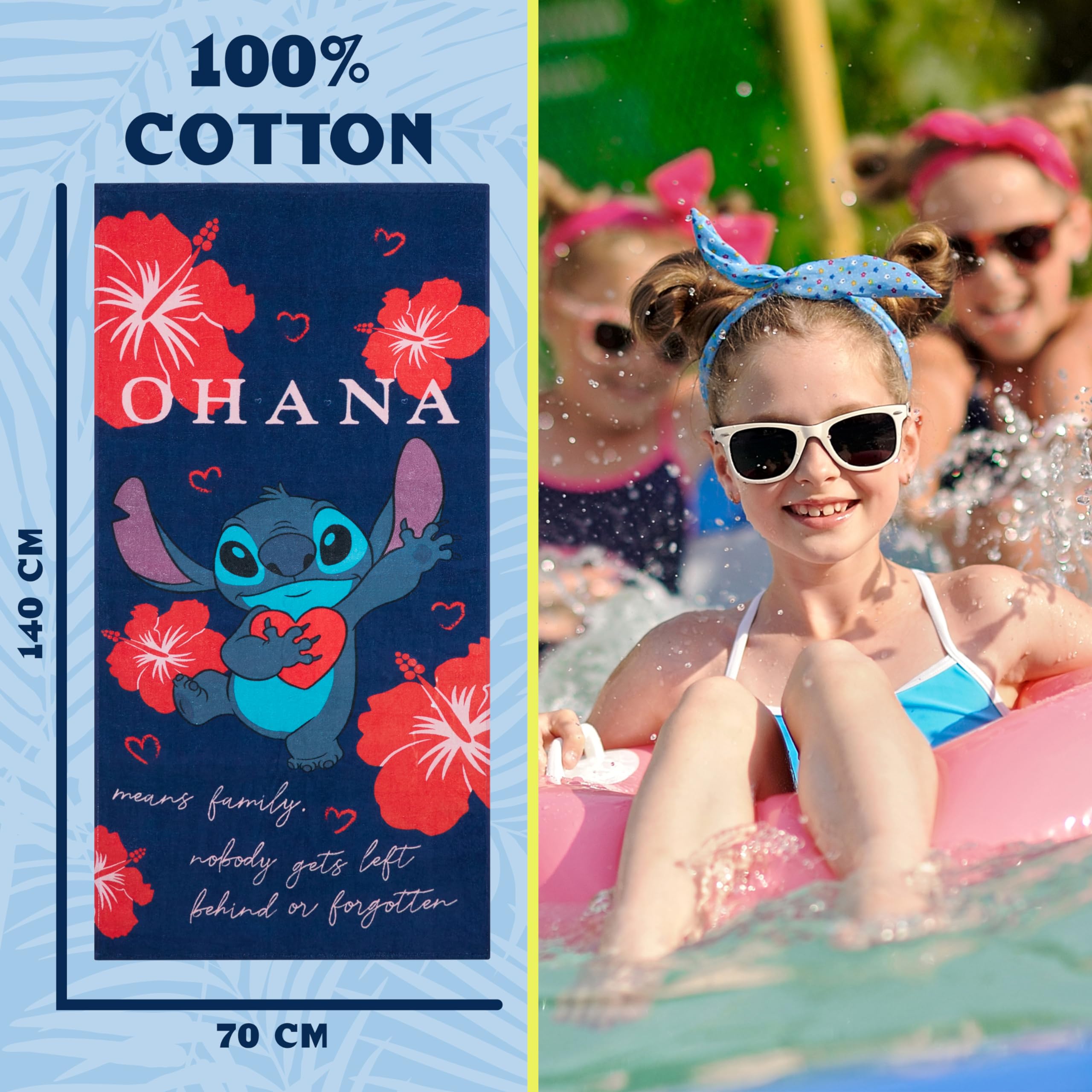 Amazon.co.jp: Disney Stitch ビーチタオル 子供 幼児 速乾 タオル